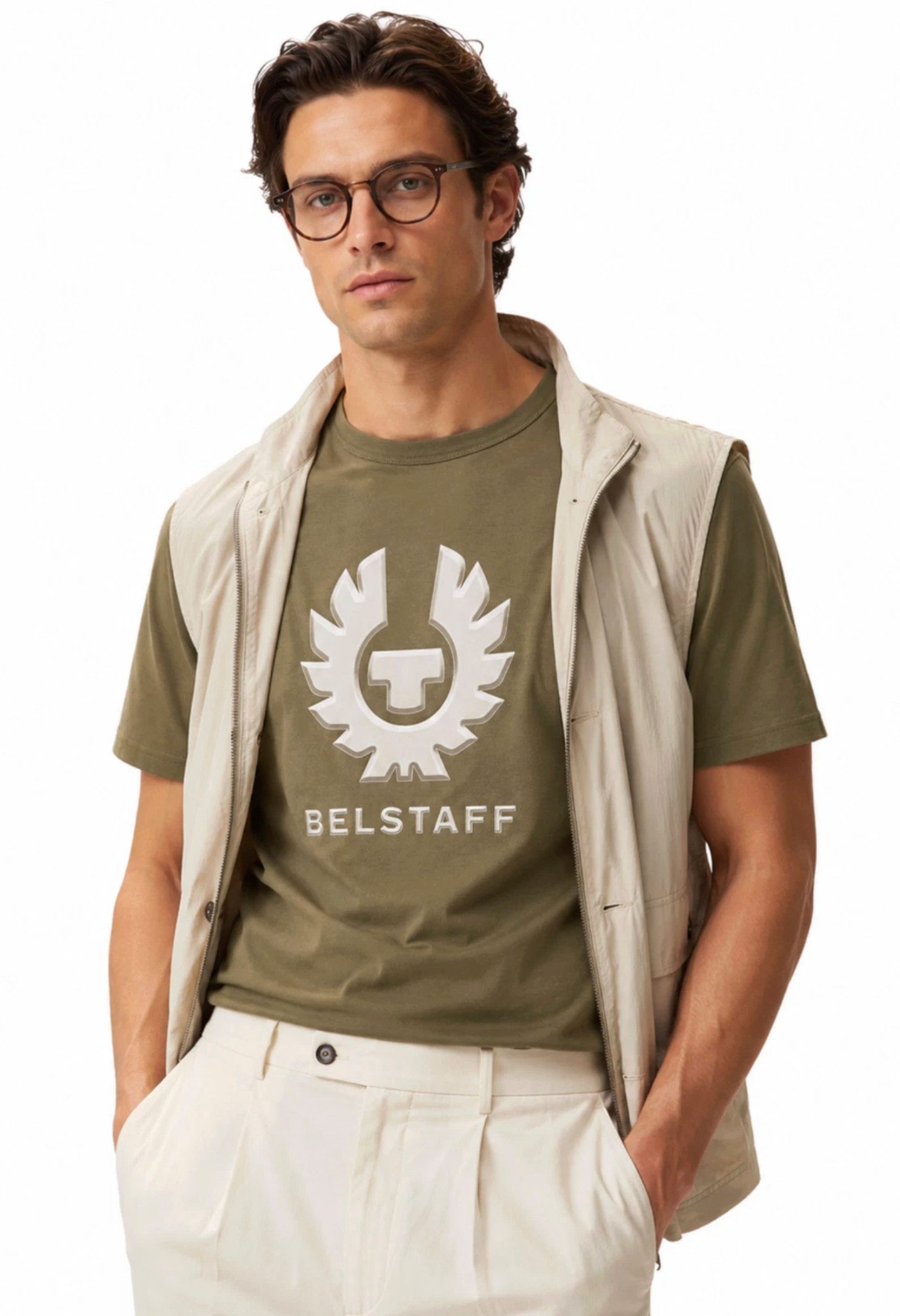 Belstaff T-Shirt London Liquify Graphic Phoenix Retro Tee Regular Cut (1-tlg) Baumwolle aus verantwortungsvollerem Anbau