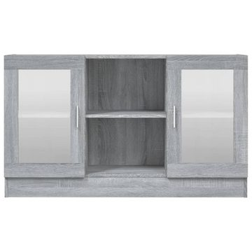 furnicato Sideboard Vitrinenschrank Grau Sonoma 120x30,5x70 cm Holzwerkstoff