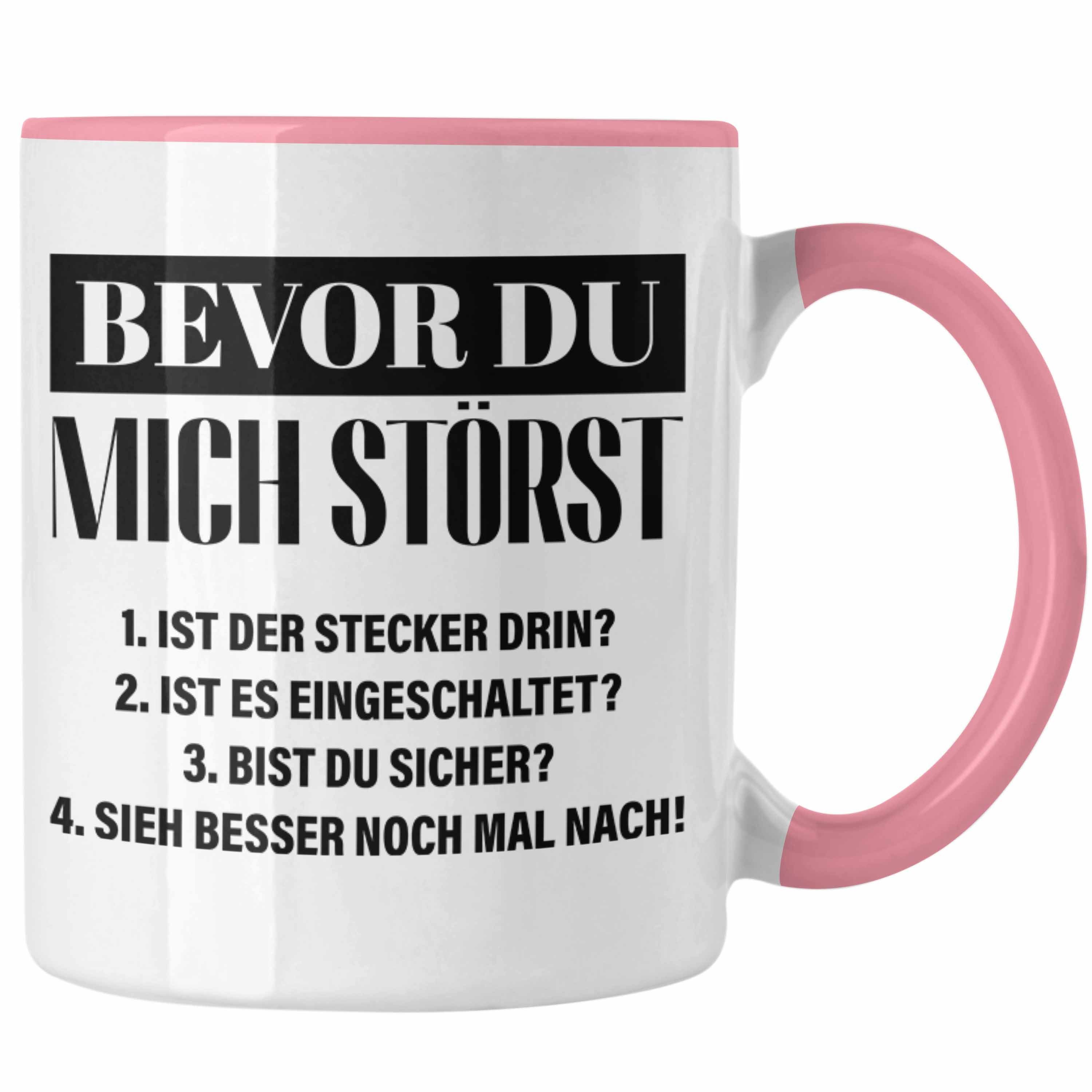 Trendation Tasse Trendation - IT Techniker Geschenk Tasse Support IT Informatiker Geschenk Lustiger Spruch Männer Rosa