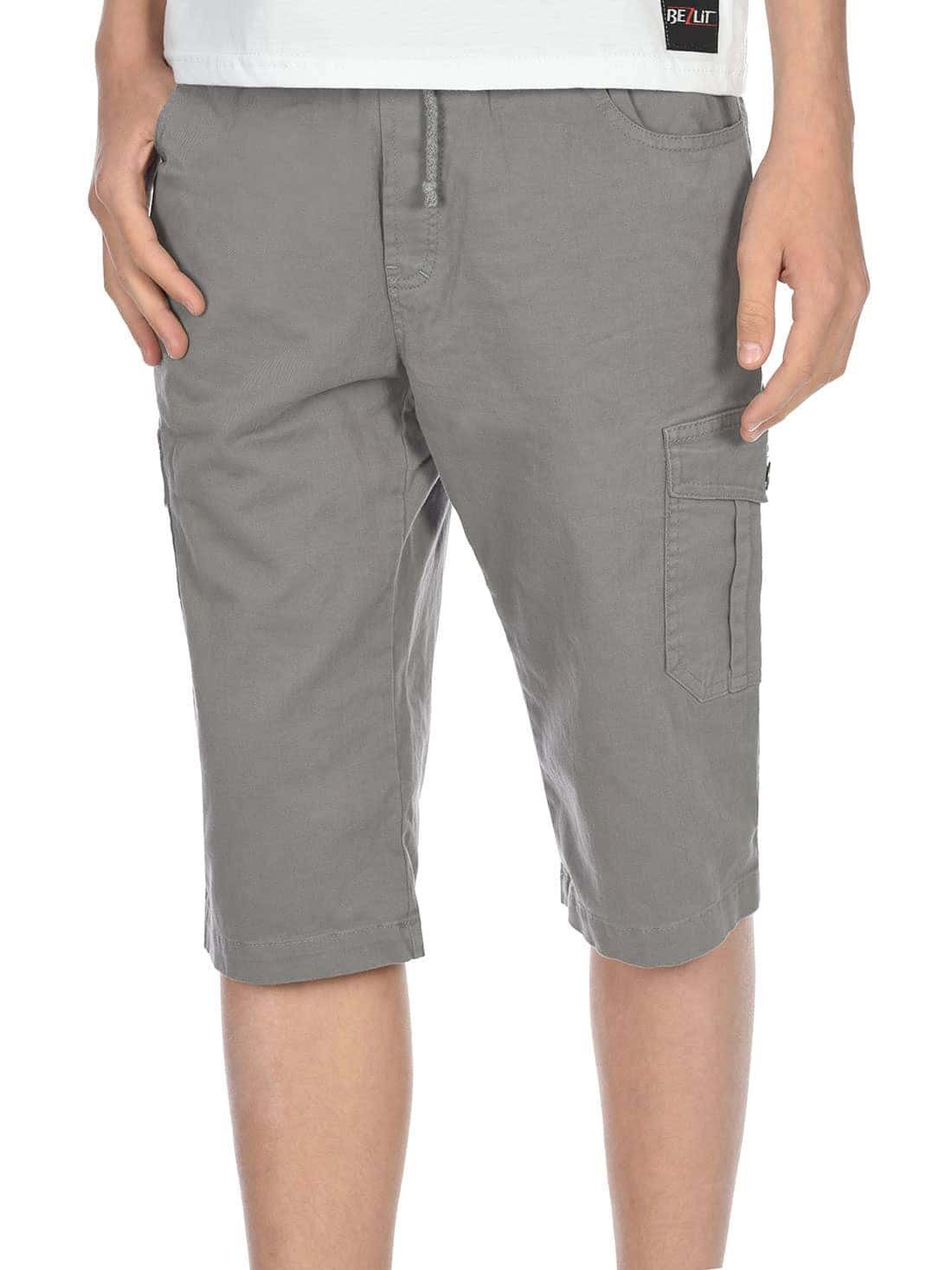 BEZLIT Bermudas Kinder Jungen Cargo Shorts (1-tlg) mit elastischem Bund Grau