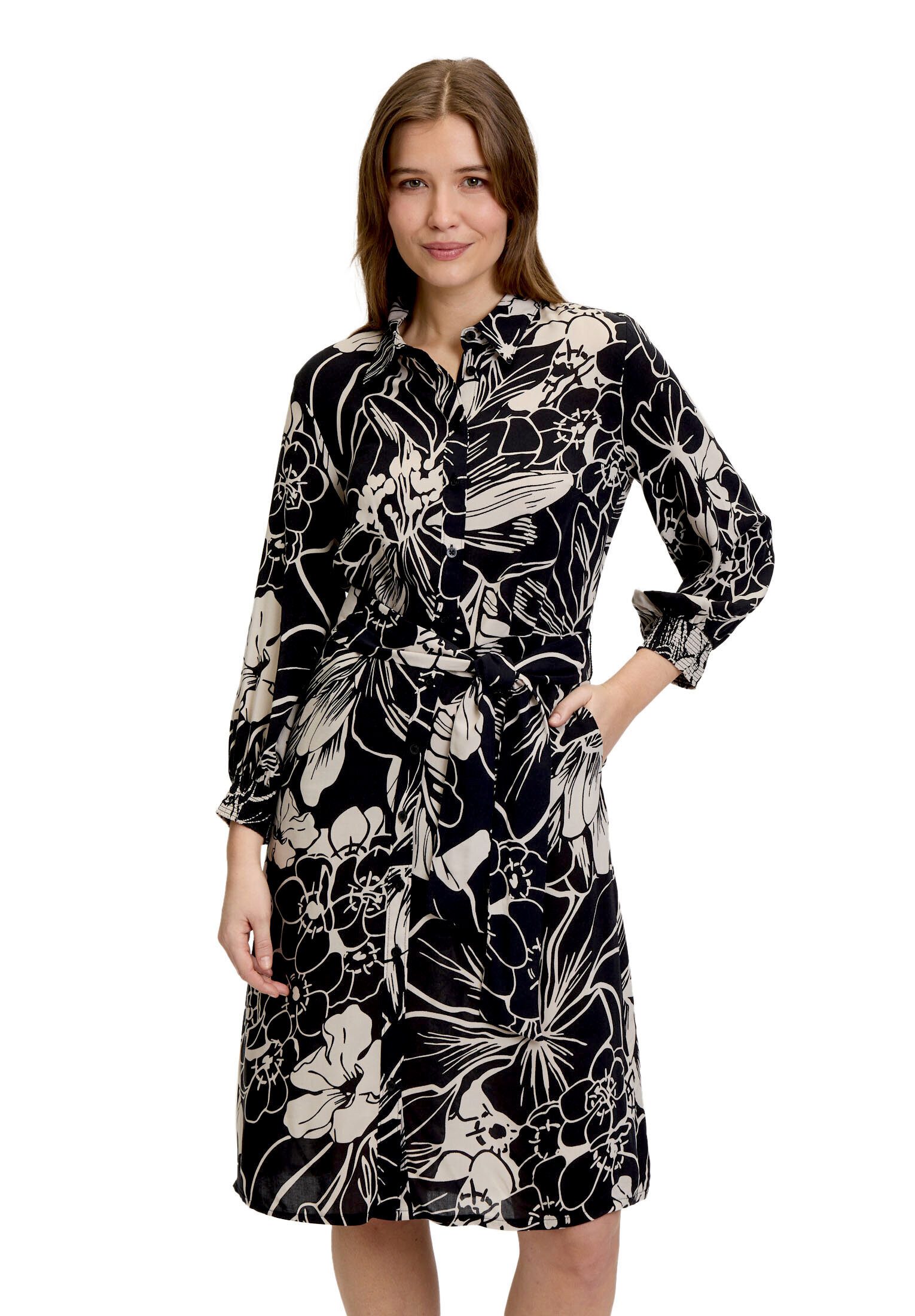 Betty Barclay Hemdblusenkleid Damen mit Bindegürtel Form