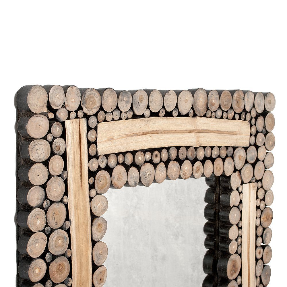 LebensWohnArt Wandspiegel Teak Spiegel BAGIAN ca. 185x90cm Natural