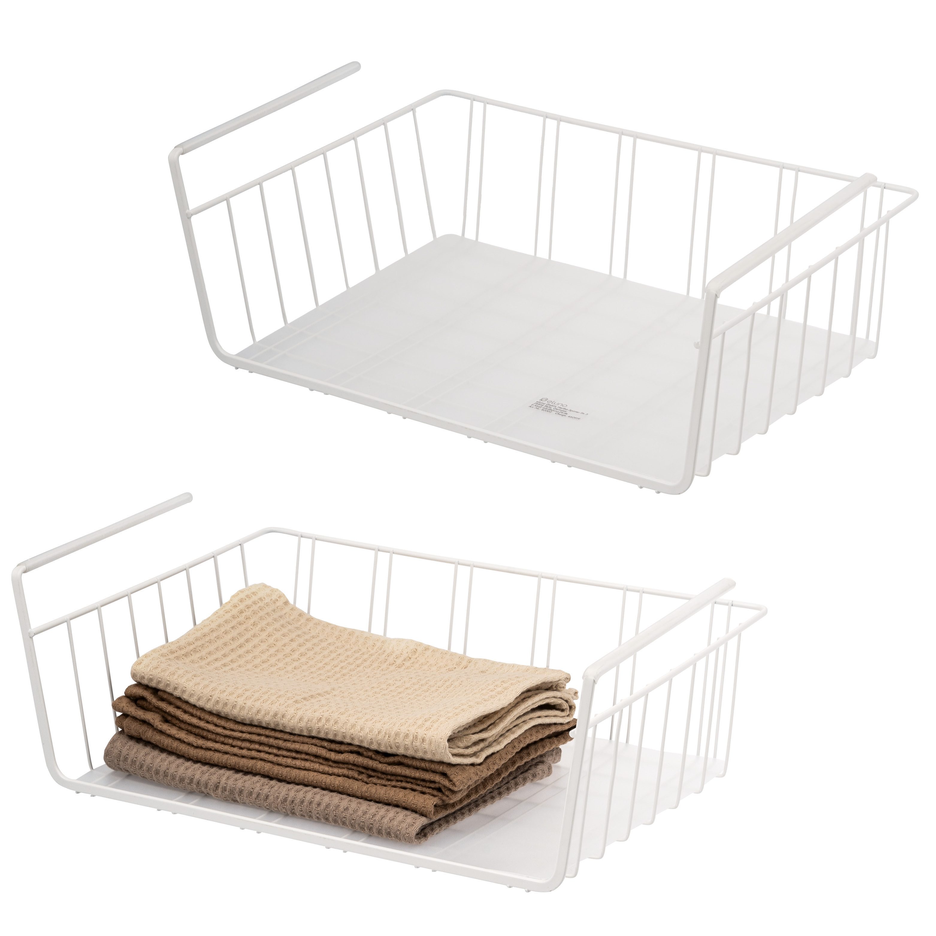 eluno Einhängekorb Schrankkörbe 2er Set inklusive Einlegeböden und Kratzschutz (2 St)