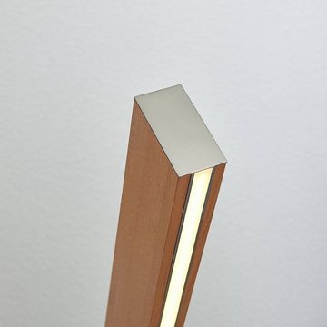 Lucande Stehlampe Tamlin, dimmbar, LED-Leuchtmittel fest verbaut, warmweiß, Modern, Holz, Metall, buche natur, 1 flammig, inkl.