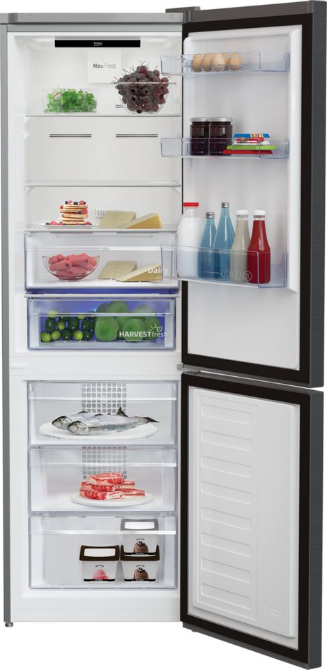 Kühl Gefrierkombination 70 Cm Breit No Frost BEKO Kühl-/Gefrierkombination RCNE366E70ZXBRN RCNE366E70ZXBRN, 186 cm
