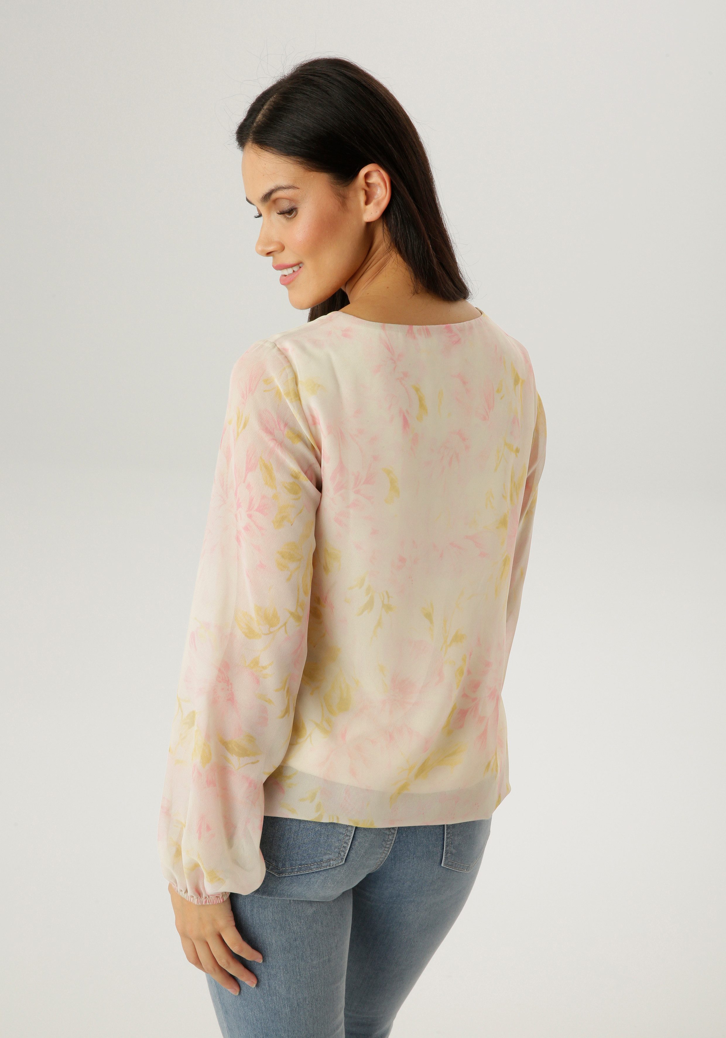 Aniston SELECTED Schlupfbluse mit modischen und frischen Batiklook - NEUE K günstig online kaufen