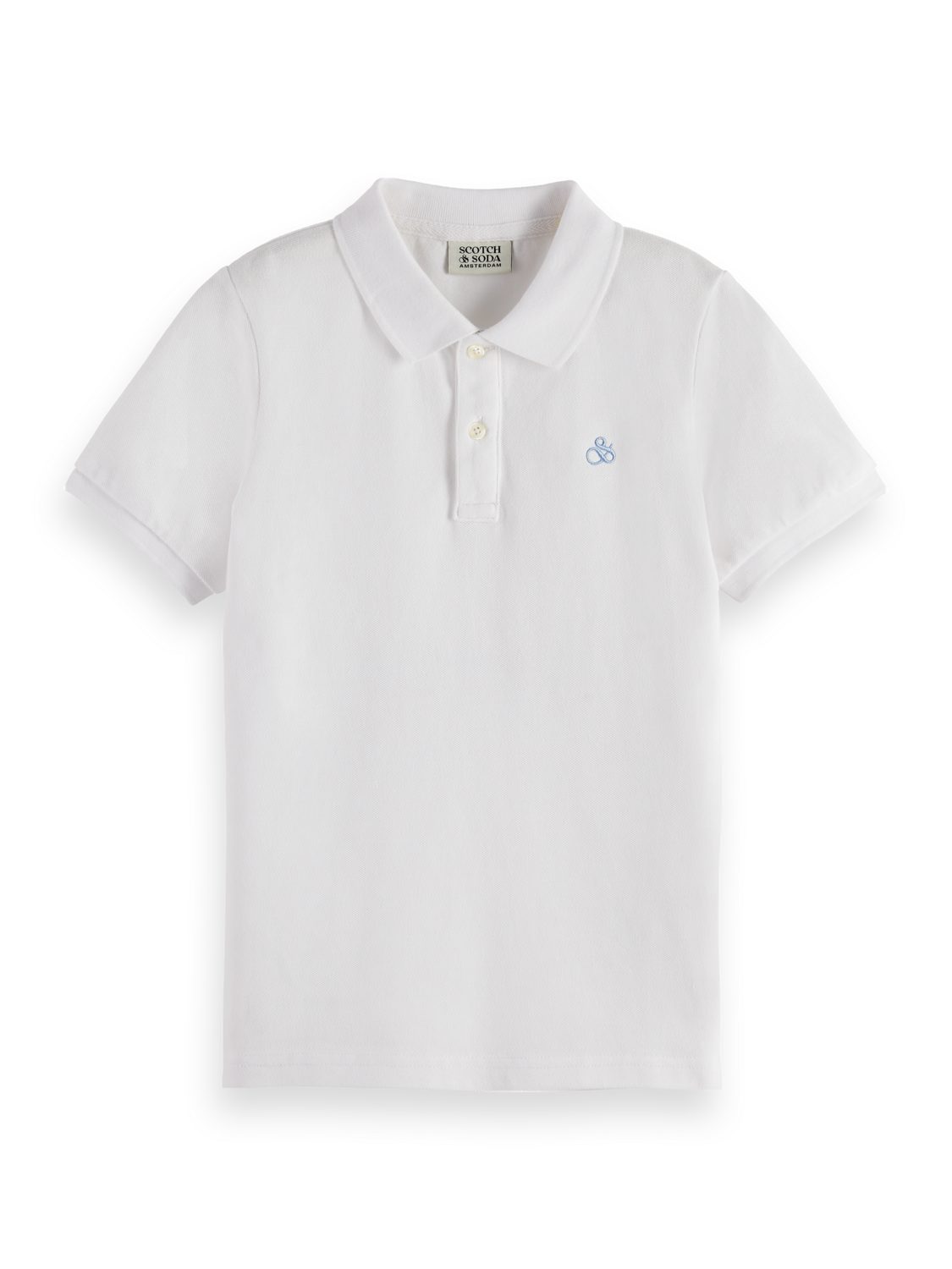 Scotch & Soda Poloshirt Jungen Poloshirt Baumwolle – Kurzarm Shirt blau/weiß