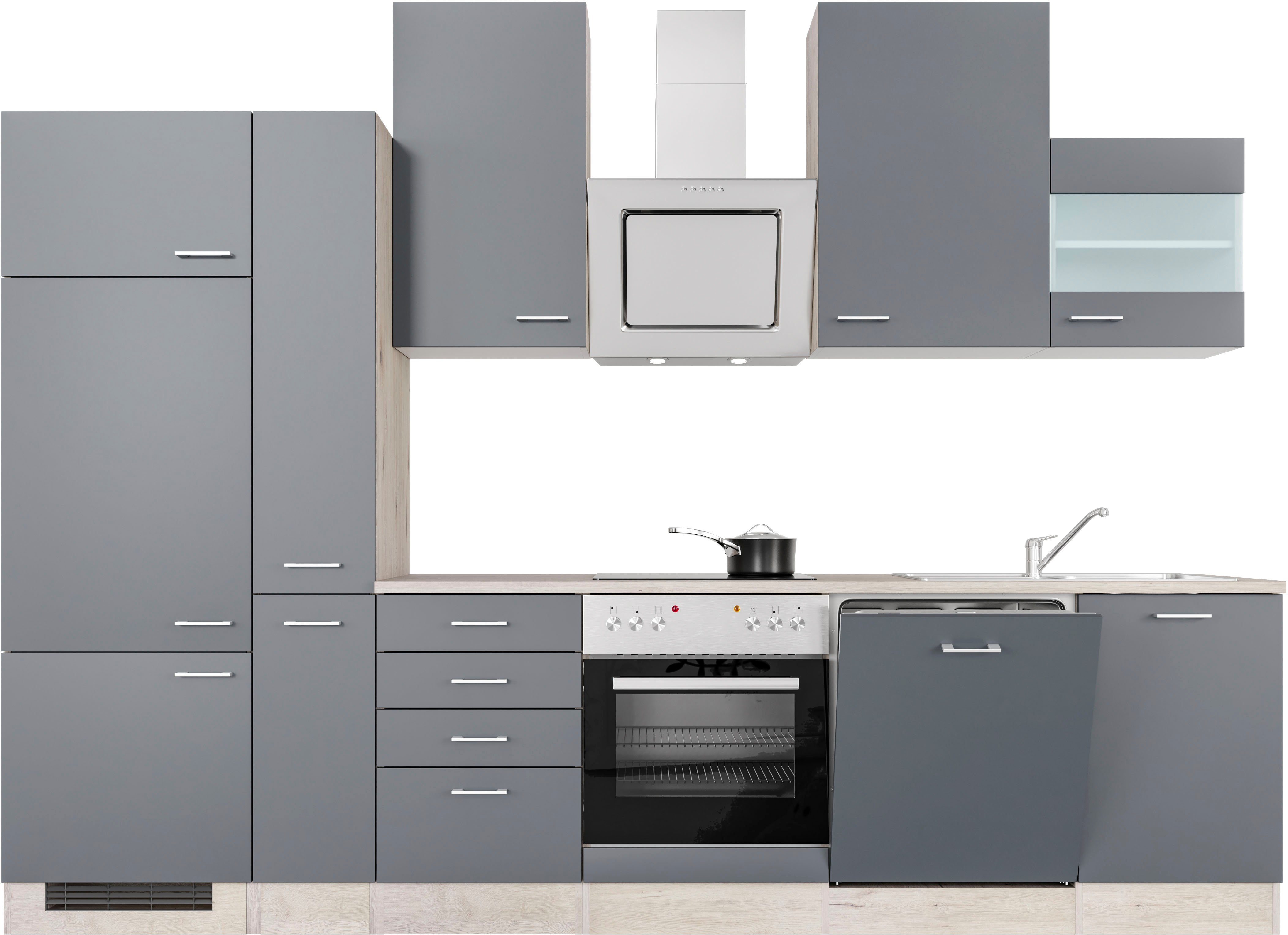 Flex-Well Küche Morena, mit E-Geräten, Breite 310 cm, in vielen  Farbvarianten erhältlich | Apothekerschränke