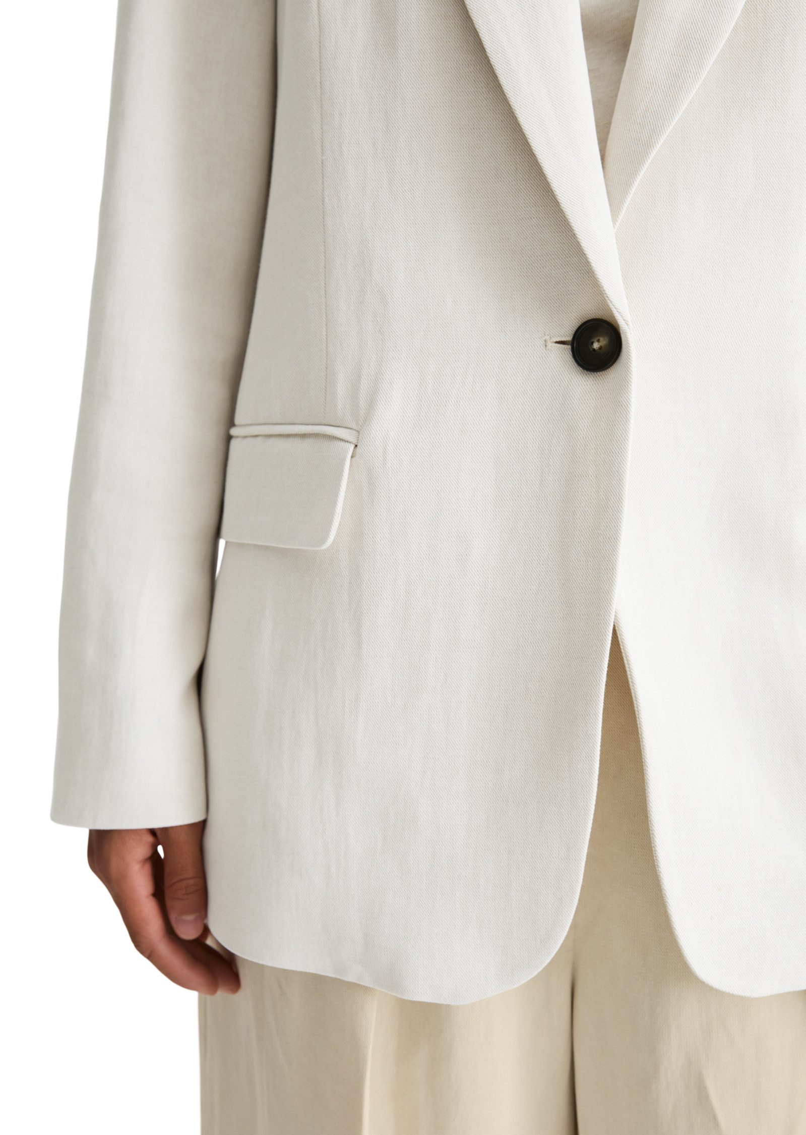 Marc O'Polo Longblazer aus Viskose-Leinen-Mix – Bild 4 von 5
