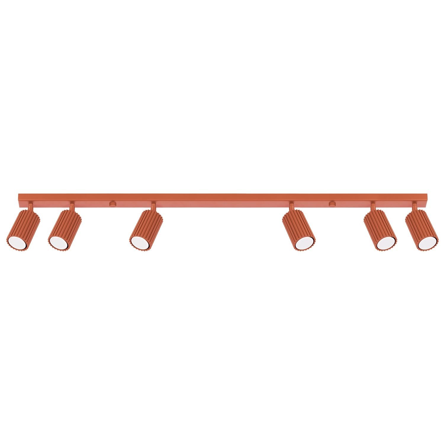 Licht-Erlebnisse Deckenstrahler BERTA, ohne Leuchtmittel, Aluminium GU10 verstellbar Ockerrot länglich Modern