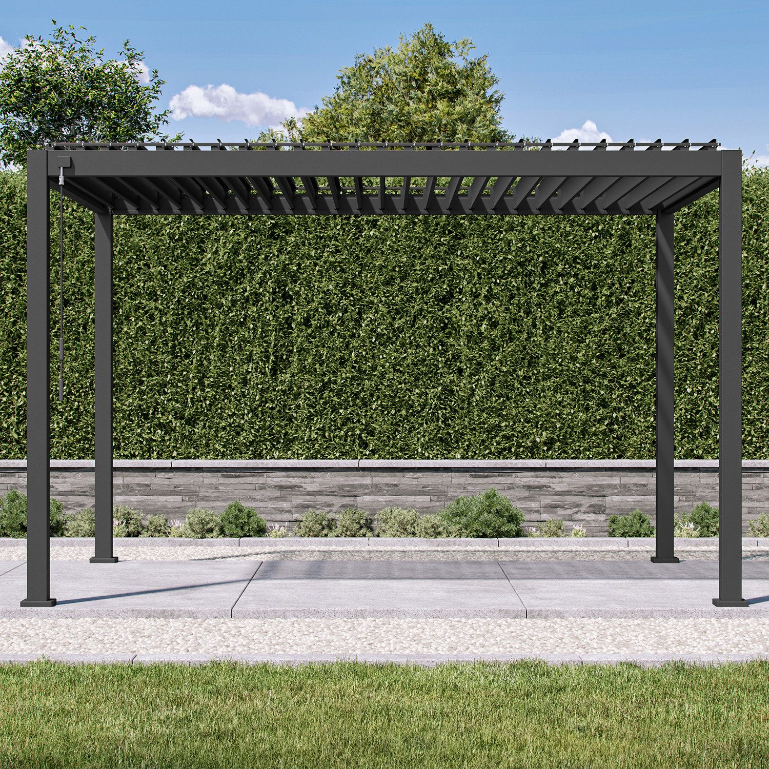Mirador Pergola 111S Bioklimatische Pergola 3 x 4 m mit verstellbares Lamellendach, (Packung, 1-tlg), verstellbares Lamellendach