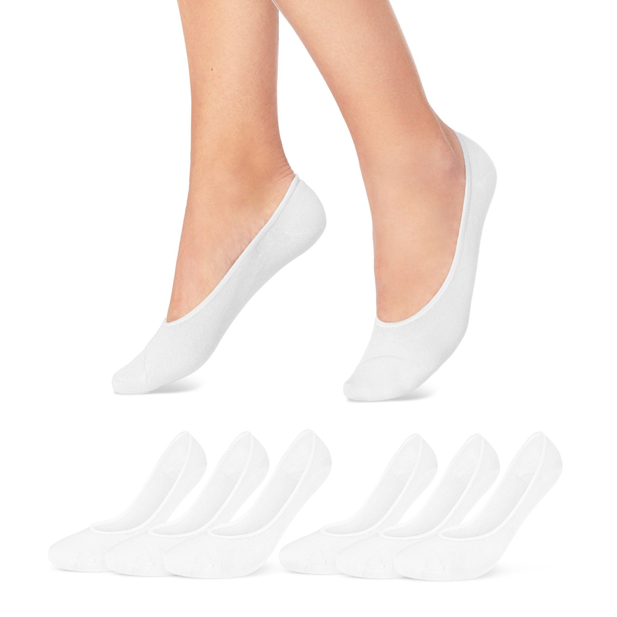 sockenkauf24 Füßlinge »6 Paar "Low Cut" Ballerina Socken Baumwolle  Sneakersocken Schwarz Weiß Beige 39960« (Weiß, 35-38) online kaufen | OTTO