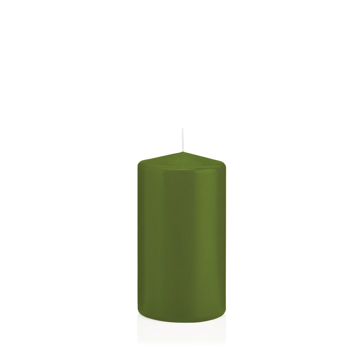 Wiedemann Kerzen Stumpenkerze Stumpenkerzen Olive Ø 68 x 130 mm, 12 Stück