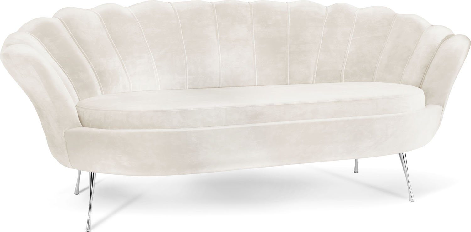 WFL GROUP Sofa Muschel, Samt 3-Sitzer günstig online kaufen