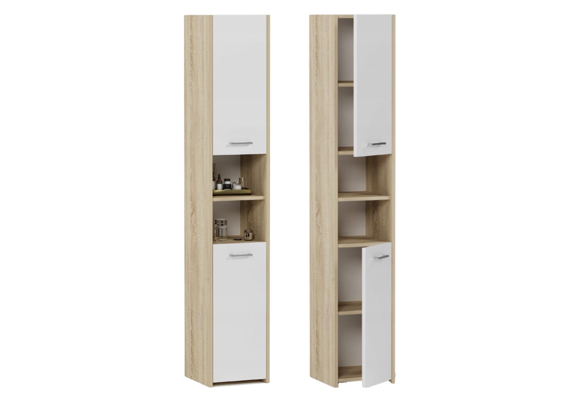 Badmöbel-Set Badschrank, Badregal mit Türen 30 cm Breite
