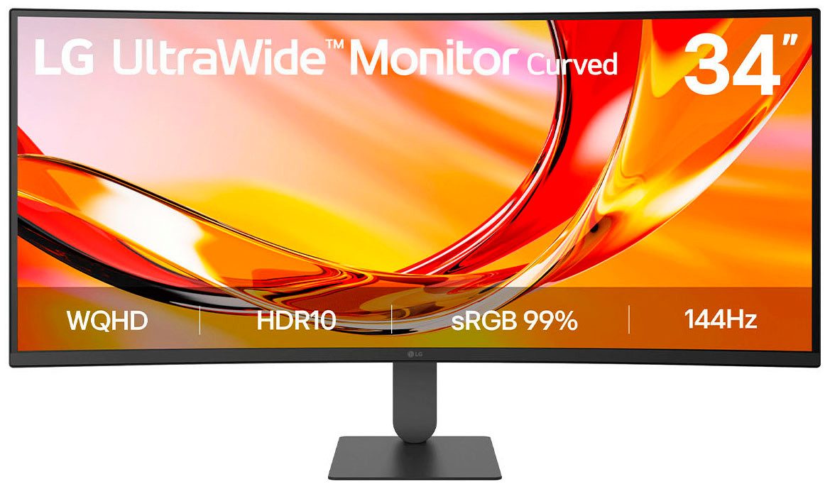 LG 34U640B Curved-LED-Monitor (86 cm/34 ", 3440 x 1440 px, UWQHD, 5 ms Reaktionszeit, 144 Hz, VA LED)