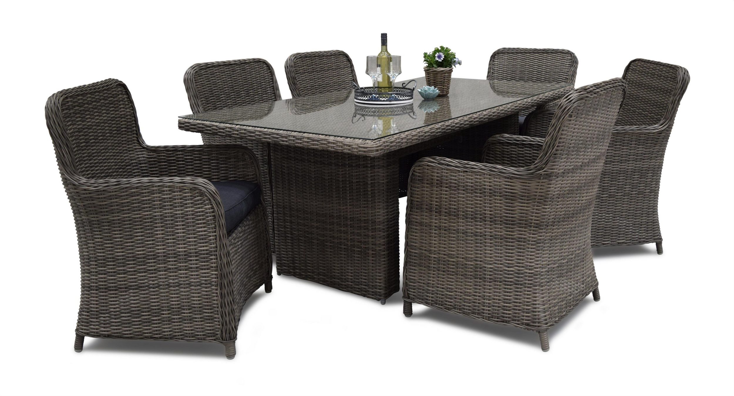 Loungeset RATTAN Dininglounge Ria 14-teilig grau-braun von BELLAVISTA - Home&Garden® - BELLAVISTA - Home&Garden®