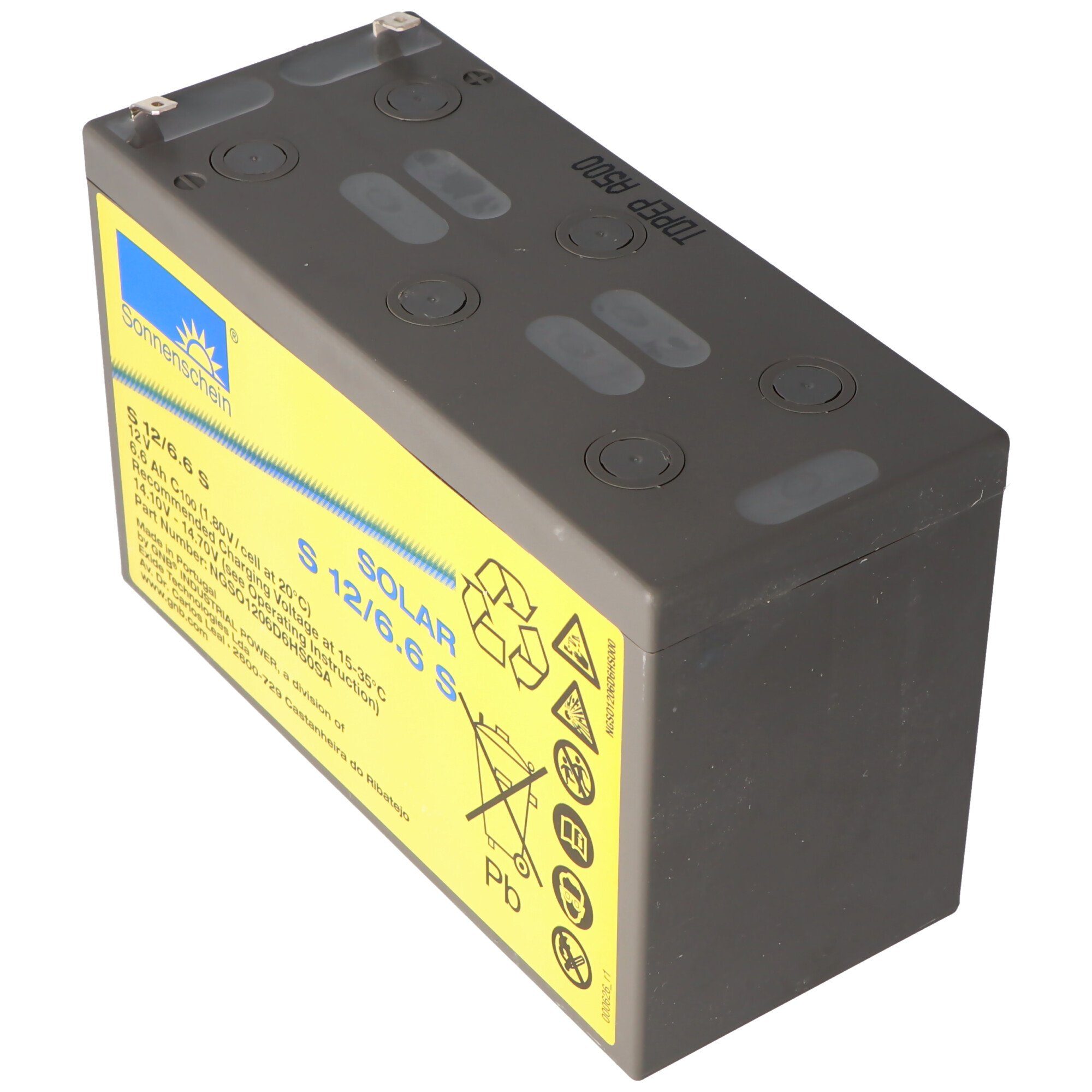 Exide Sonnenschein Solar S 12/6.6 S Akku Blei 12Volt 6,6Ah Akku 6600 mAh (12,0 V)