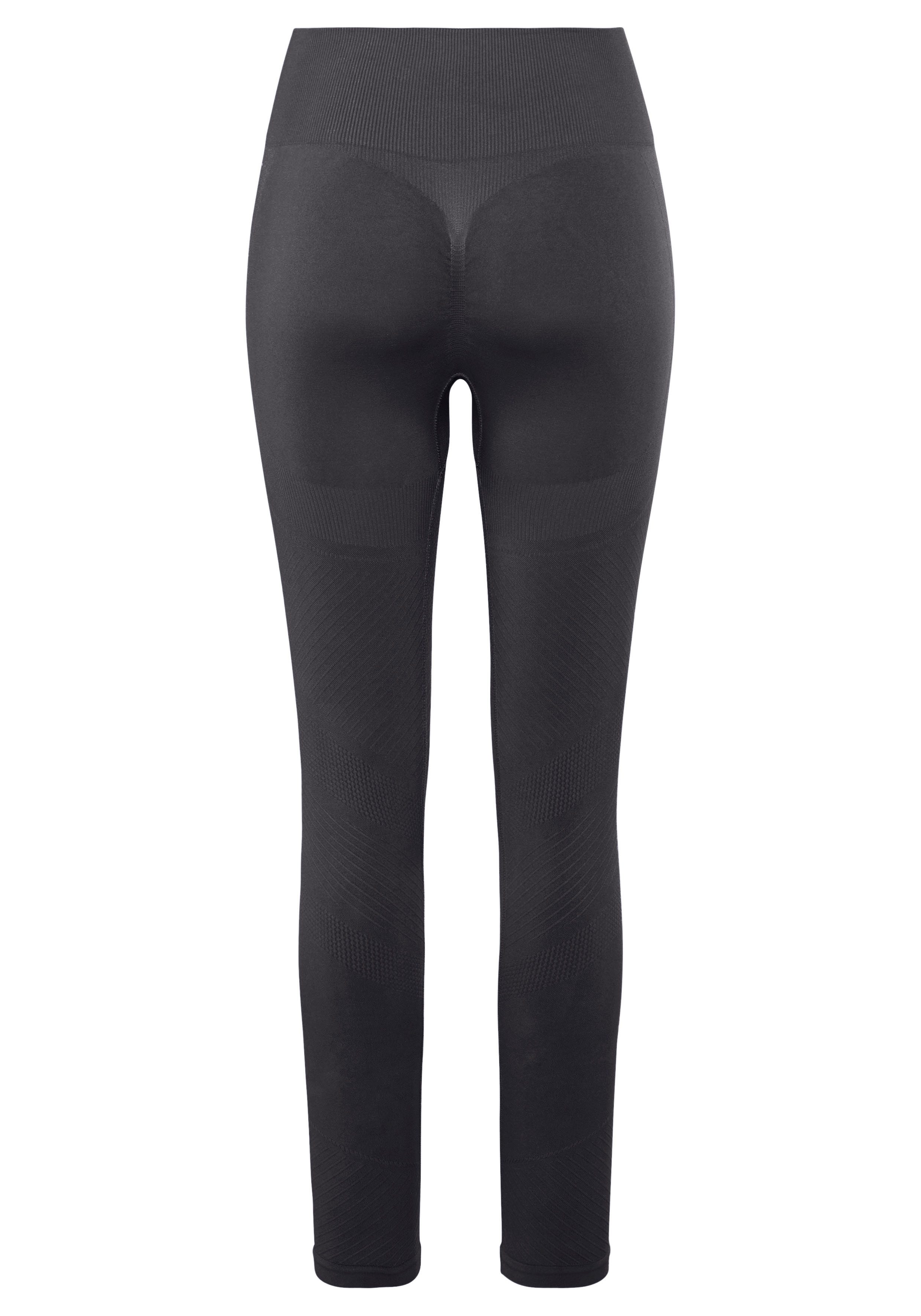LASCANA Seamless Leggings Po Push Up mit Rippstruktur und Shapingeffekt, Sporthose, Sportleggings – Bild 4 von 5