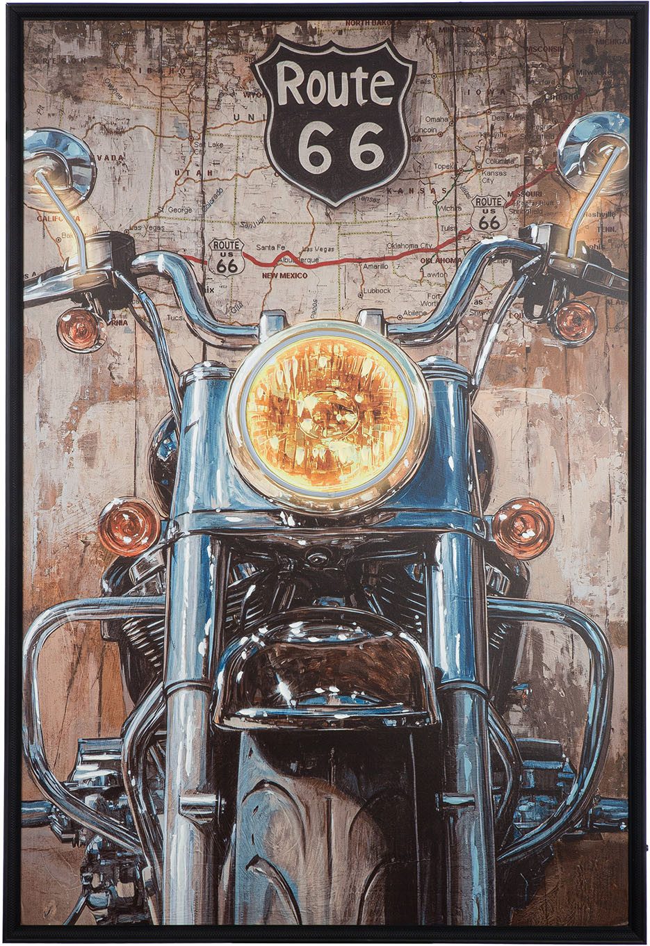 GILDE Leinwandbild Bild rechteckig Motorcycle, Motorräder (1 St)