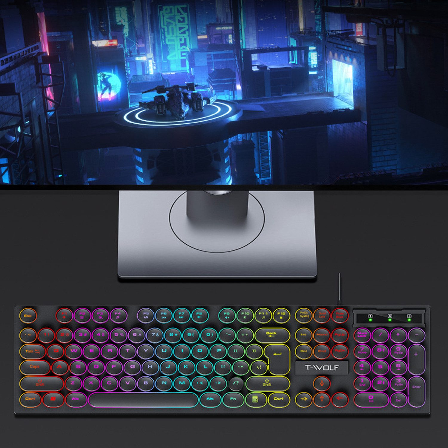 KINSI PC-Tastaturen, Gaming-Tastaturen, Wettbewerbs-Tastaturen Gaming-Tastatur
