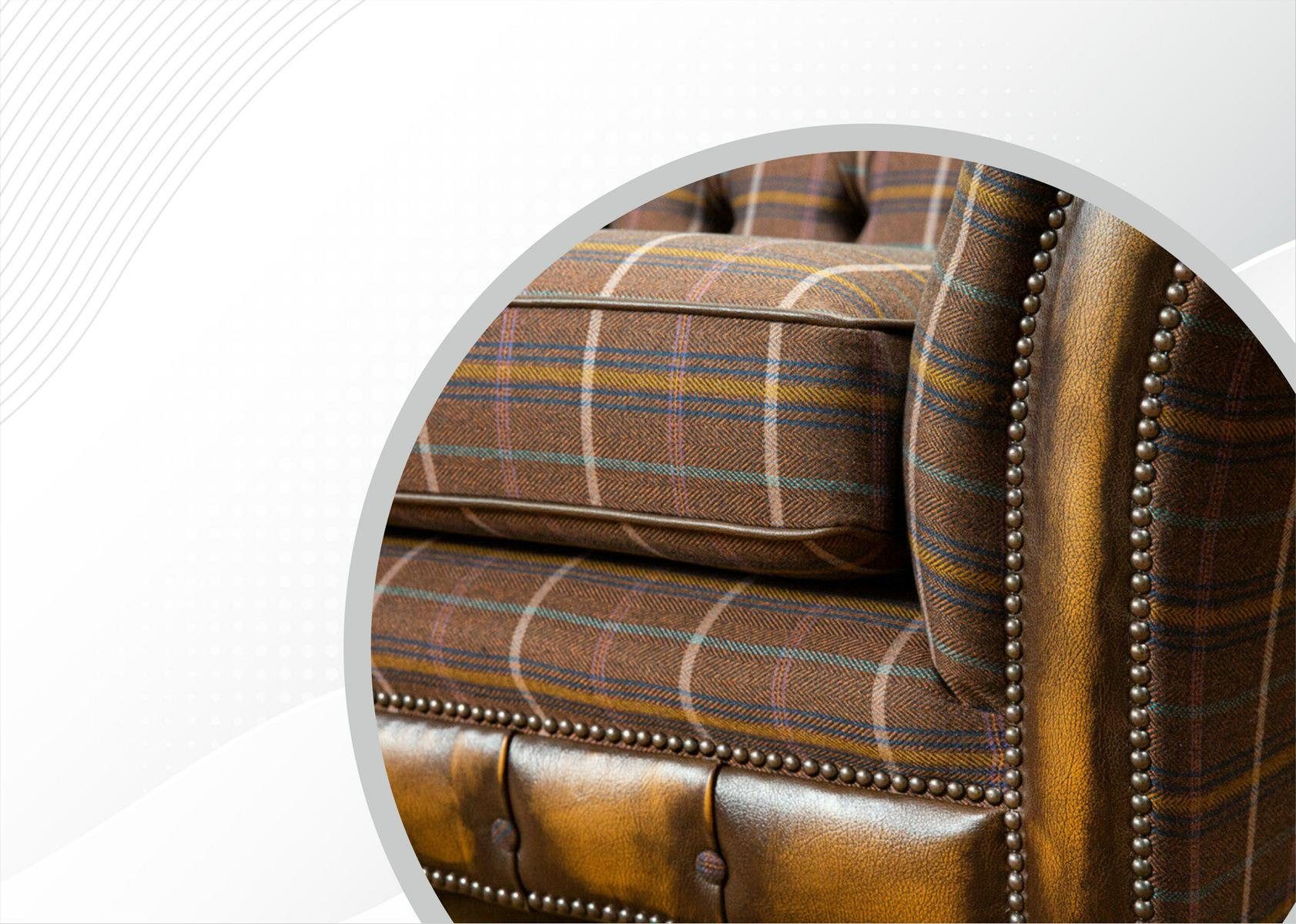 Chesterfield-Sofa, Design JVmoebel Couch 225 Chesterfield 3 Sitzer Sofa cm