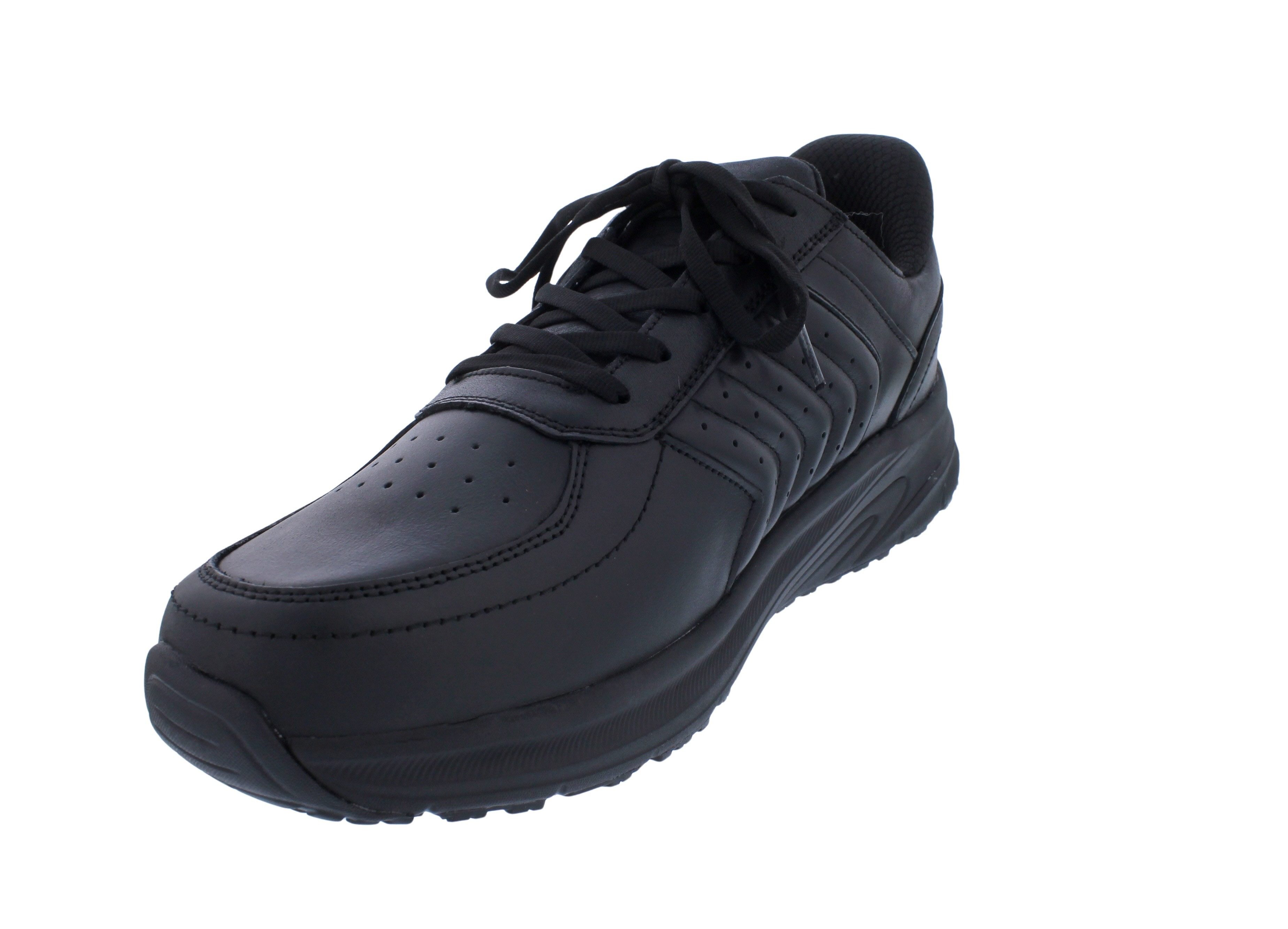 OrthoFeet OrthoFeet Navigate Handsfree Slip-In Herrenhalbschuh, Glattleder Black Schnürschuh
