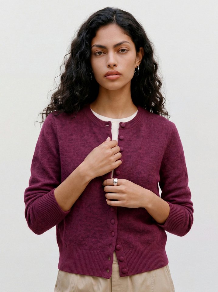 TOPSHOP Strickjacke TSSIA KNITTED CARDIGAN NOOS Materialmix, regular fit