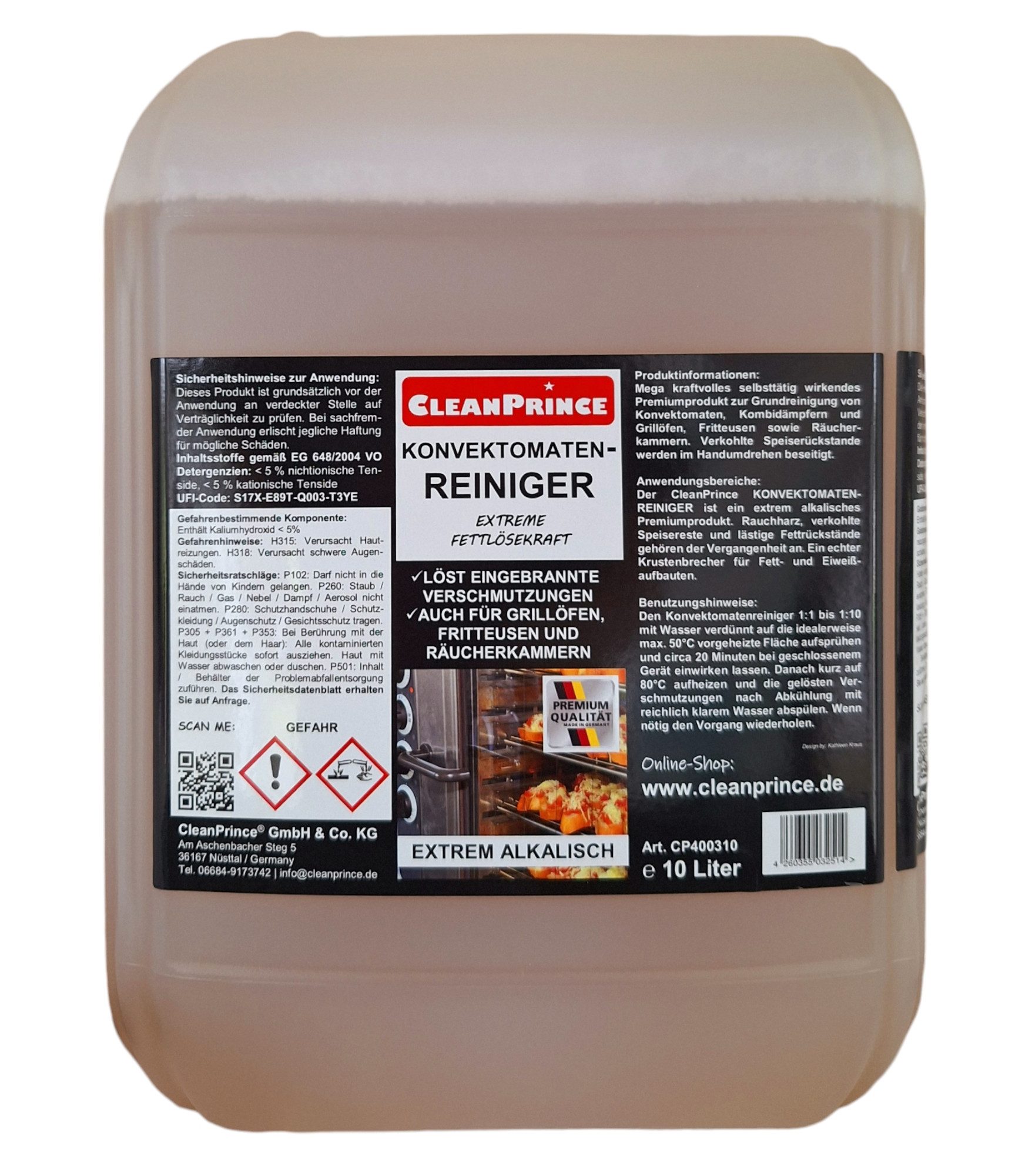 Konvektomatenreiniger 10 Liter Konzentrat Grillreiniger