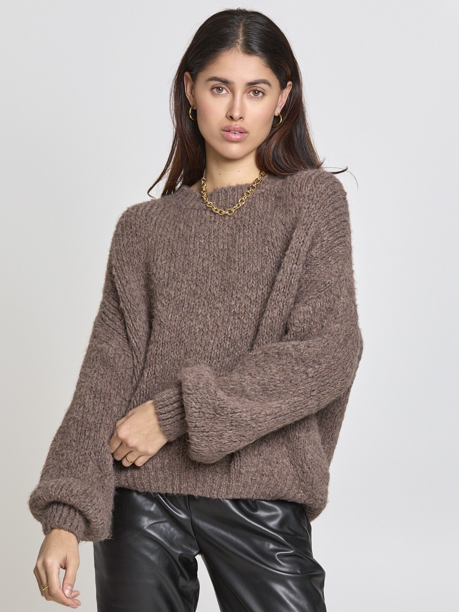 Lilavie Strickpullover Peggii OneSize kuscheliger Grobstrick Pullover mit W günstig online kaufen