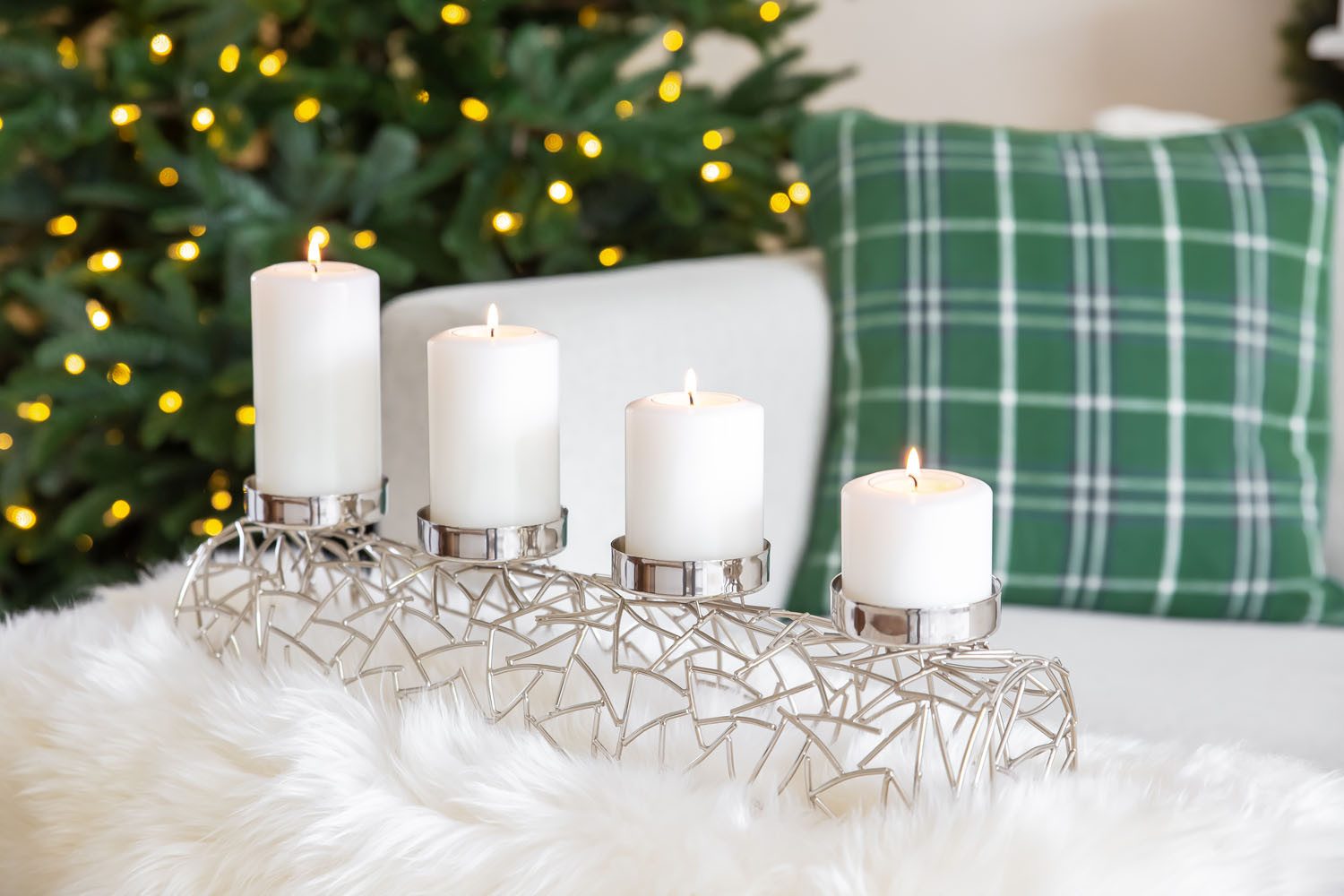 EDZARD Stumpenkerze Cornelius Ø 6 cm- Serie Pine (4er Set), (H 6, 8, 10, 12 günstig online kaufen