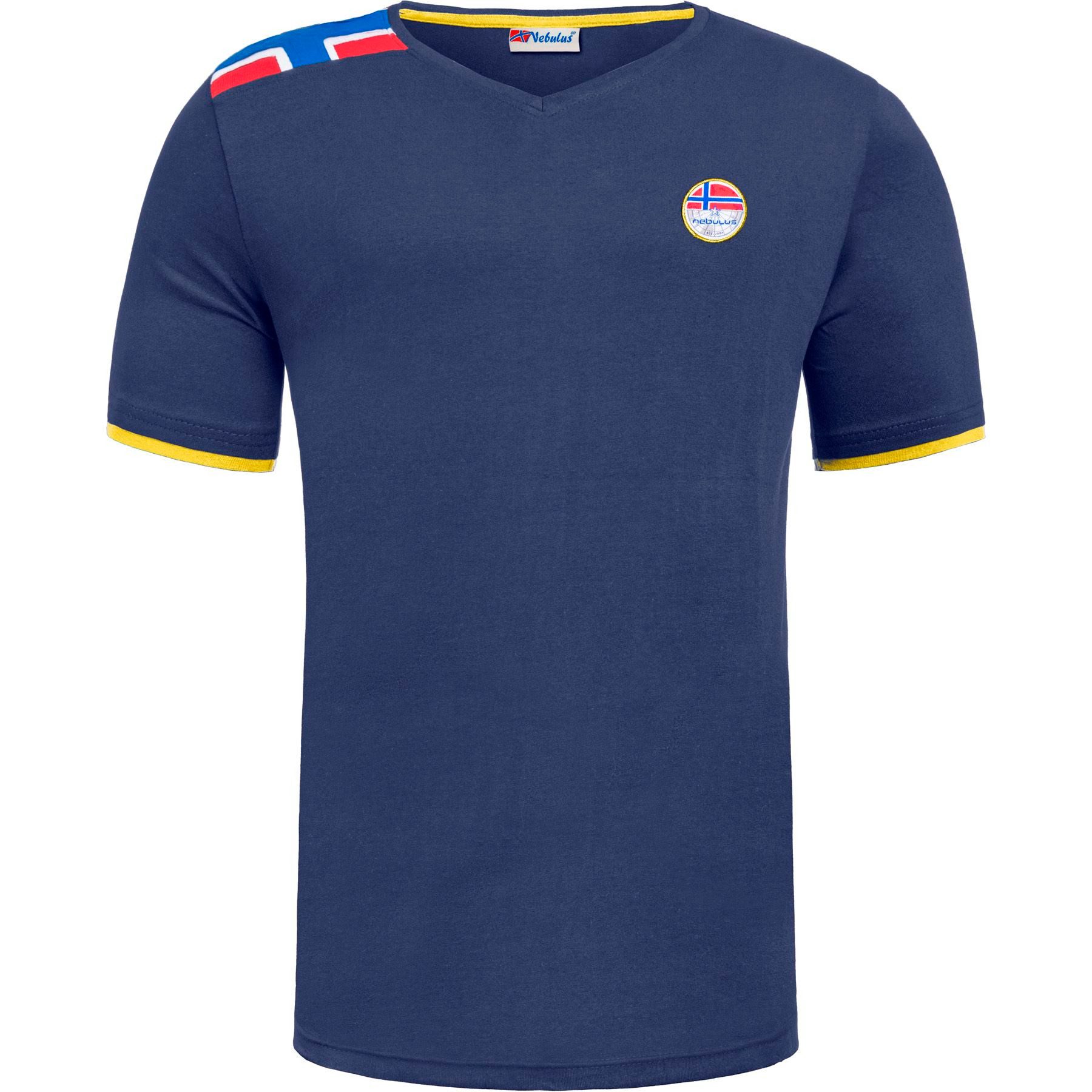 Nebulus T-Shirt NORRY, P6863 - Herren, navy-gelb, L