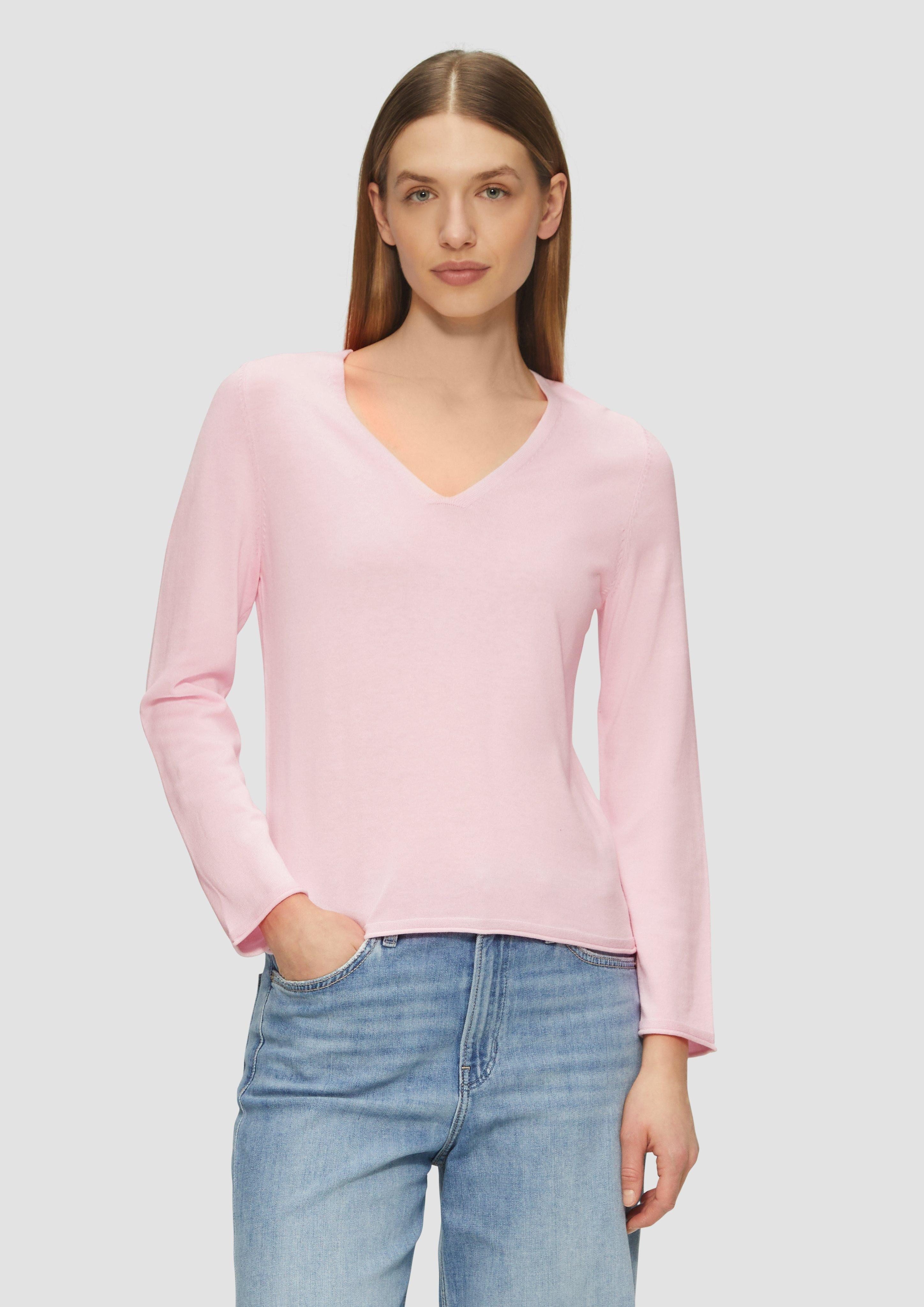 s.Oliver Strickpullover Feinstrickpullover mit V-Ausschnitt und günstig online kaufen