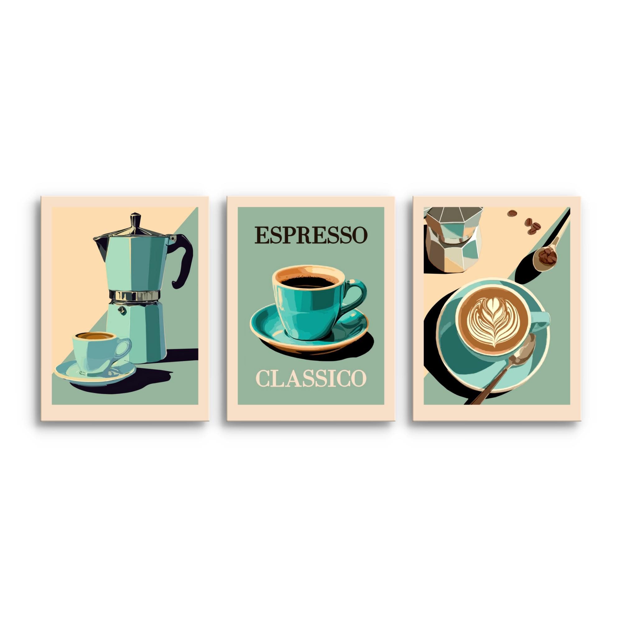 Novart Wandbild Küchenbilder Kaffee Retro Bilder Küche Esszimmer Cafe Bar D günstig online kaufen
