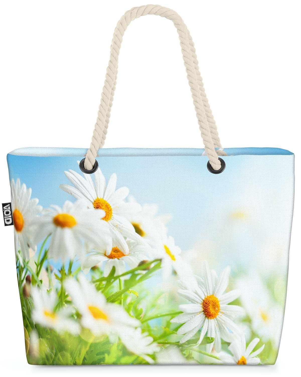 VOID Strandtasche (1-tlg), Kamille Blumen Kamillenblüten blume gänseblümchen kamille kamillentee | Strandtaschen