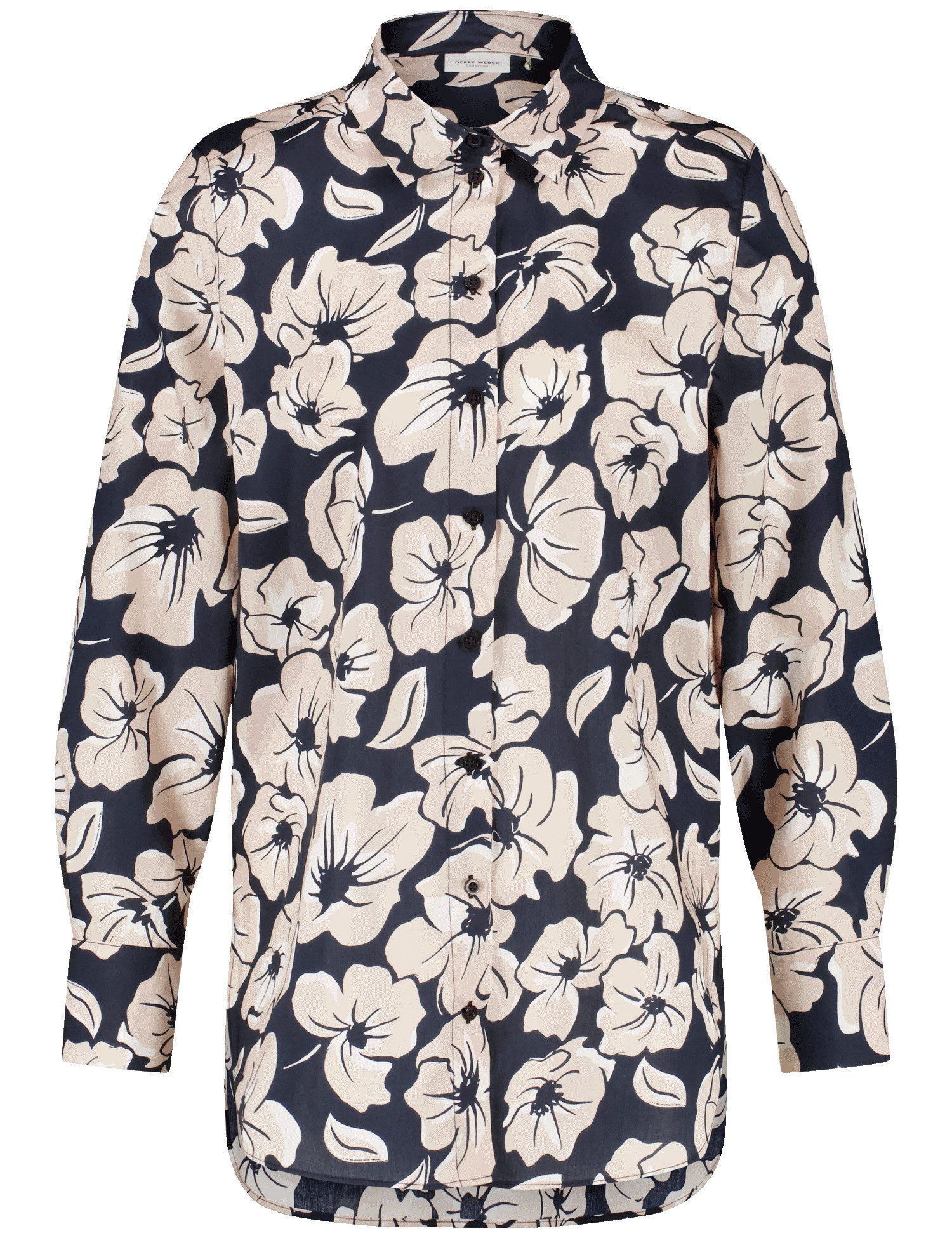 GERRY WEBER Klassische Bluse Lange Hemdbluse mit verlängertem Rückenteil