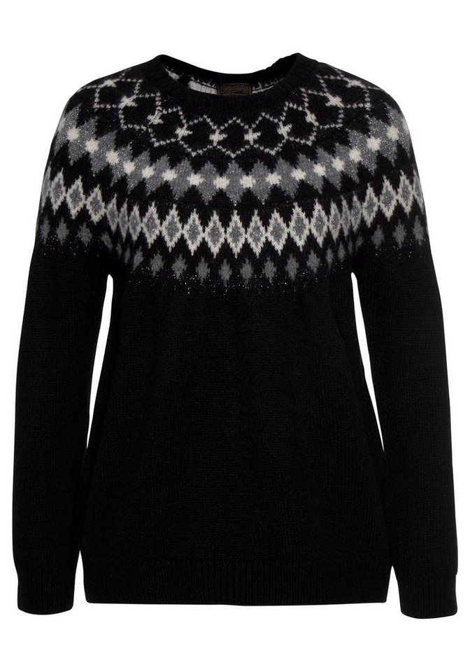 Herrlicher Norwegerpullover »LOTTI« mit goldfarbigen Glitzerfäden Herrlicher Norwegerpullover »LOTTI« mit goldfarbigen Glitzerfäden