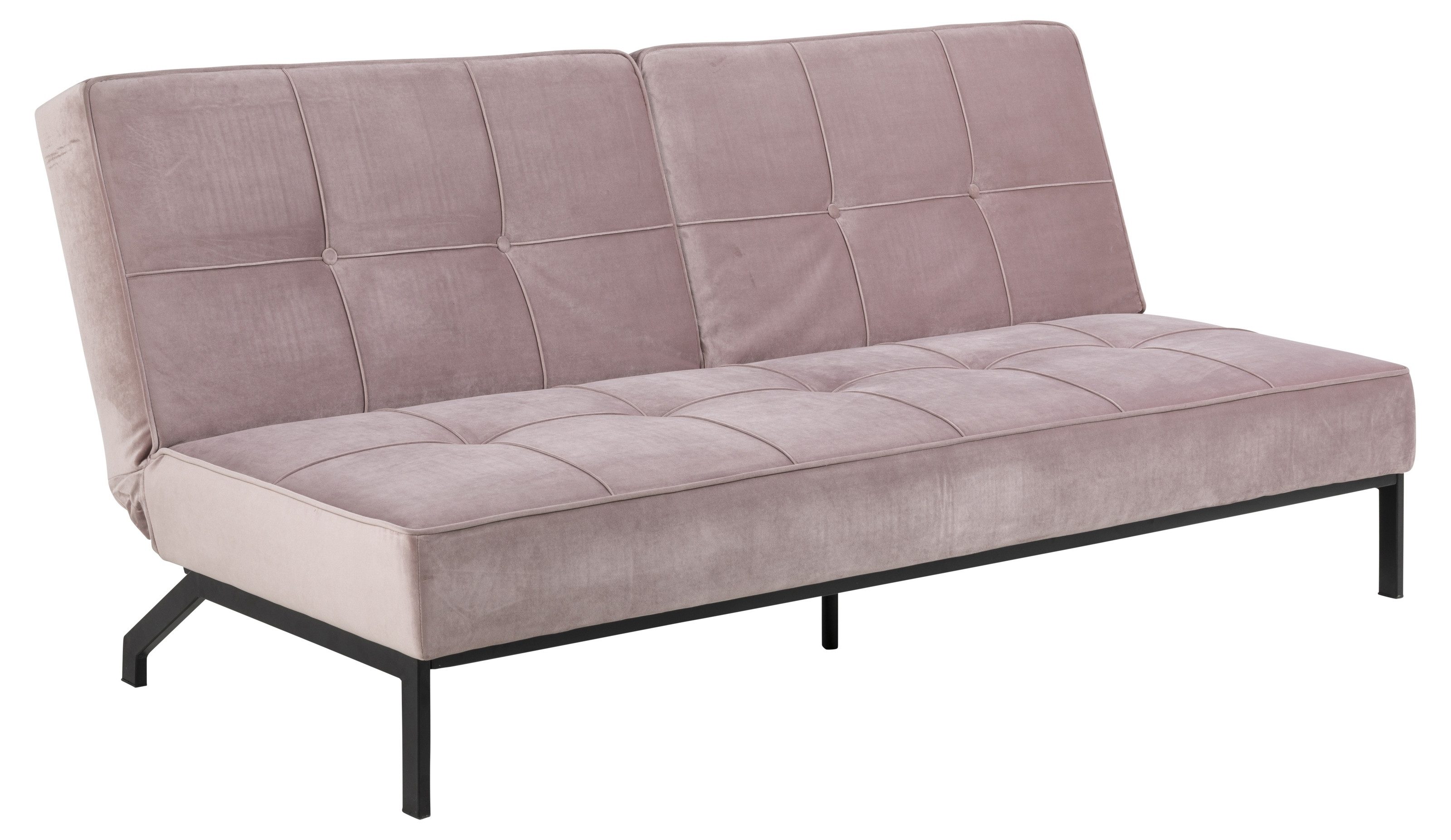 freiraum Schlafsofa Perugia, in dusty rose, Polyester, Stahl - 198x87x95cm (BxHxT)