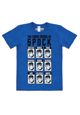 LOGOSHIRT T-Shirt Star Trek - Moods of Spock mit großem Spock Moods-Logo