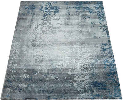 Flachflor Teppich Arabesque Teppiche Retro Nordic Scandic Silber Grau 80X250cm