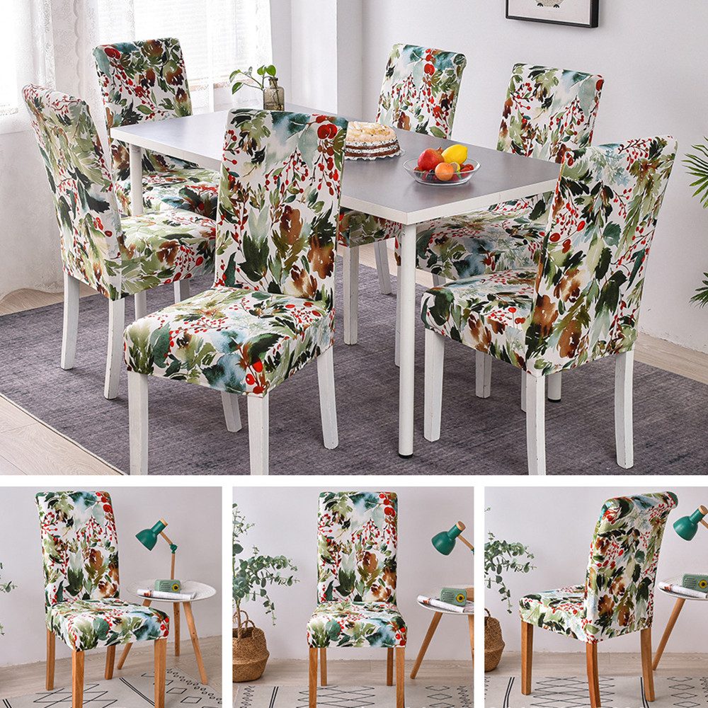 Coonoor Stuhlhusse Elastische Moderne Bedruckte Stuhlhussen Stretch Abnehmb günstig online kaufen
