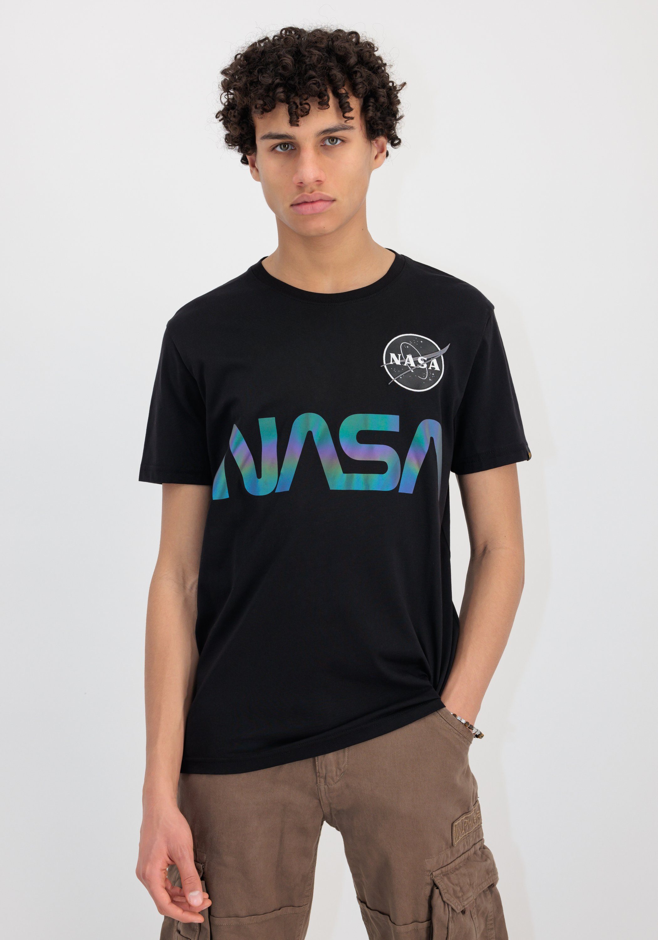 T-Shirt Men Industries T-Shirts Alpha NASA black Industries - Alpha Ref. T Rainbow