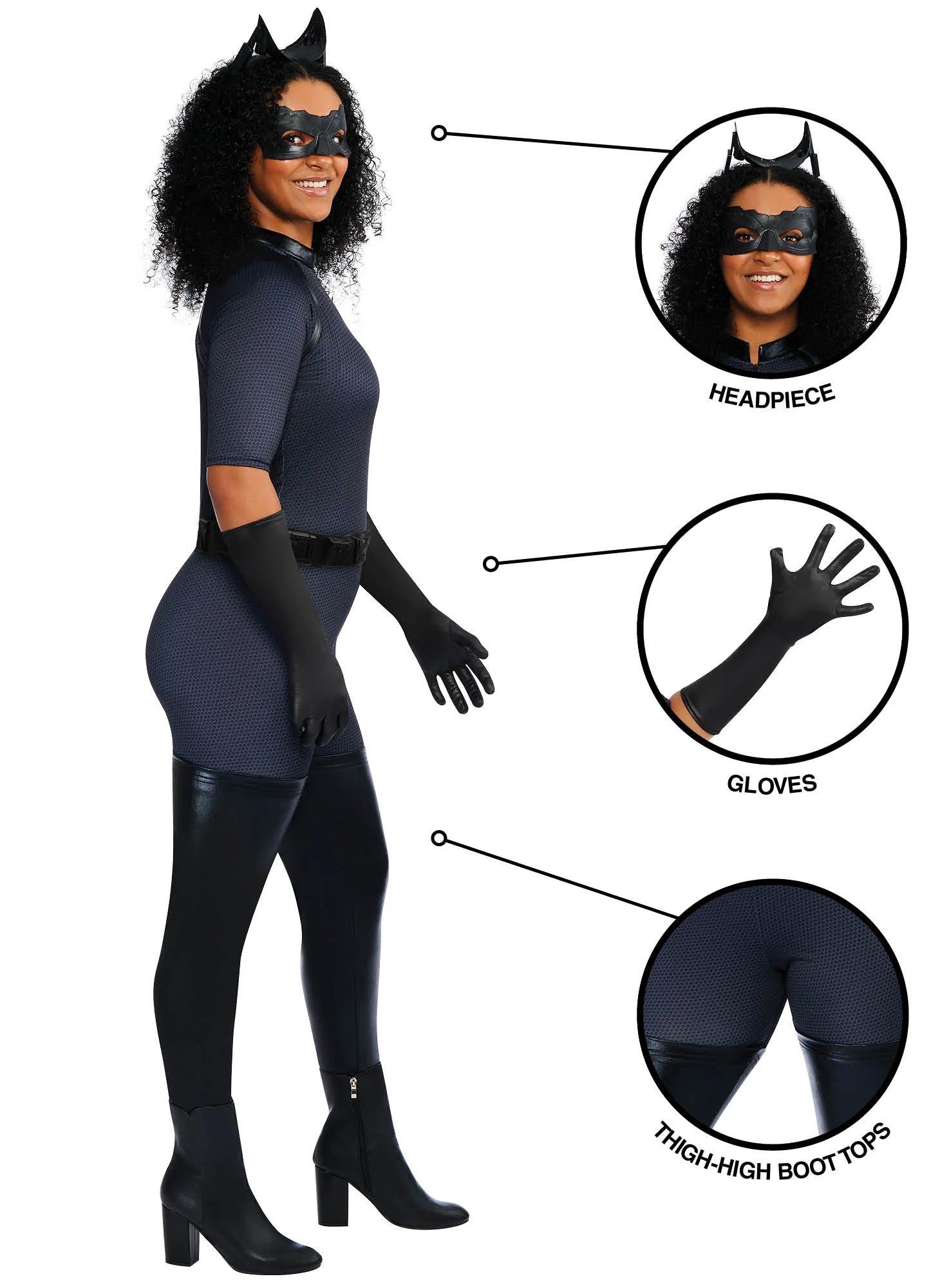 Rubie´s Kostüm Catwoman - Karnevalskostüm Faschingskostüm Damen, Lizenziertes Originalkostüm aus dem Film 'The Dark Knight Rises' (201