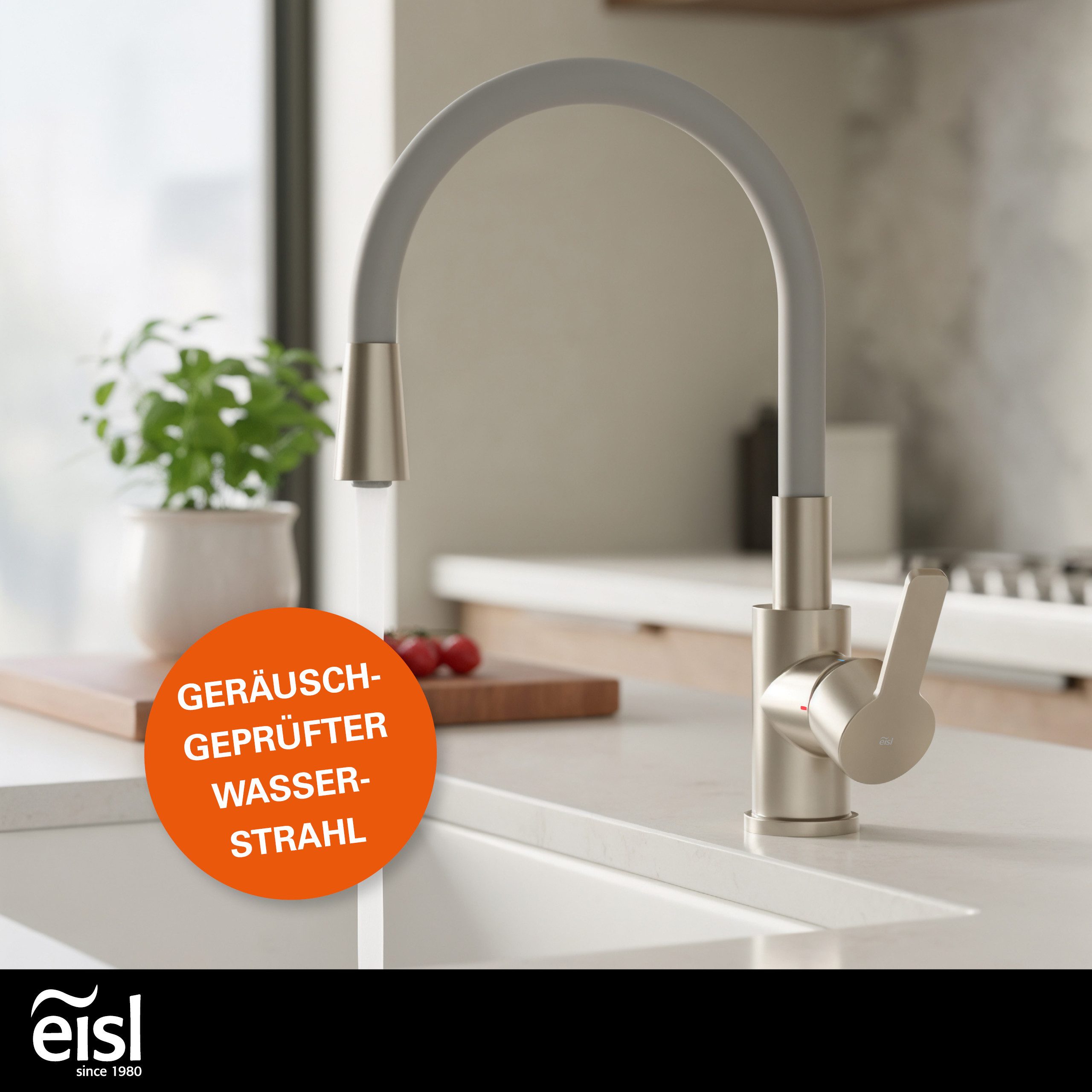 Eisl Spültischarmatur Flexo energiesparender Cold-Start, wassersparender Eco-Click,360° schwenkbar – Bild 2 von 5