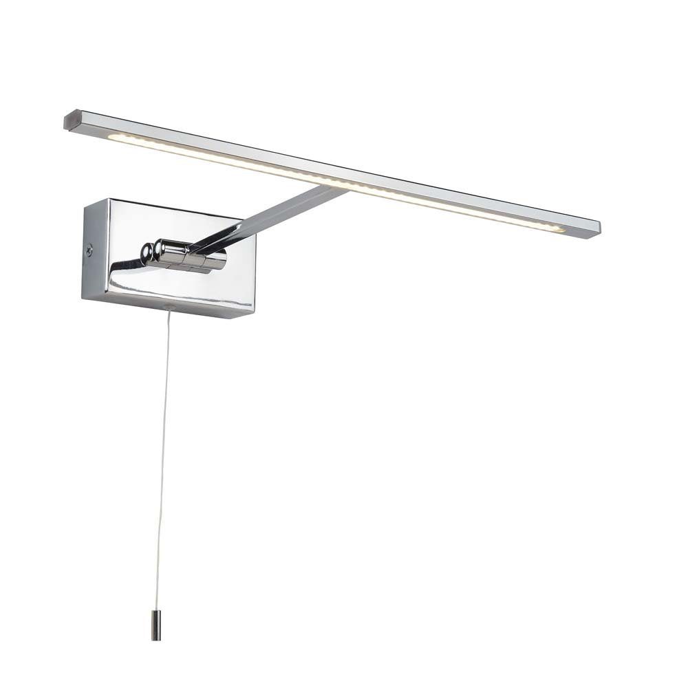 etc-shop LED Wandleuchte, LED Wand Chrom Bilder Beweglich Gemälde Leuchte Stahl Lese Lampe