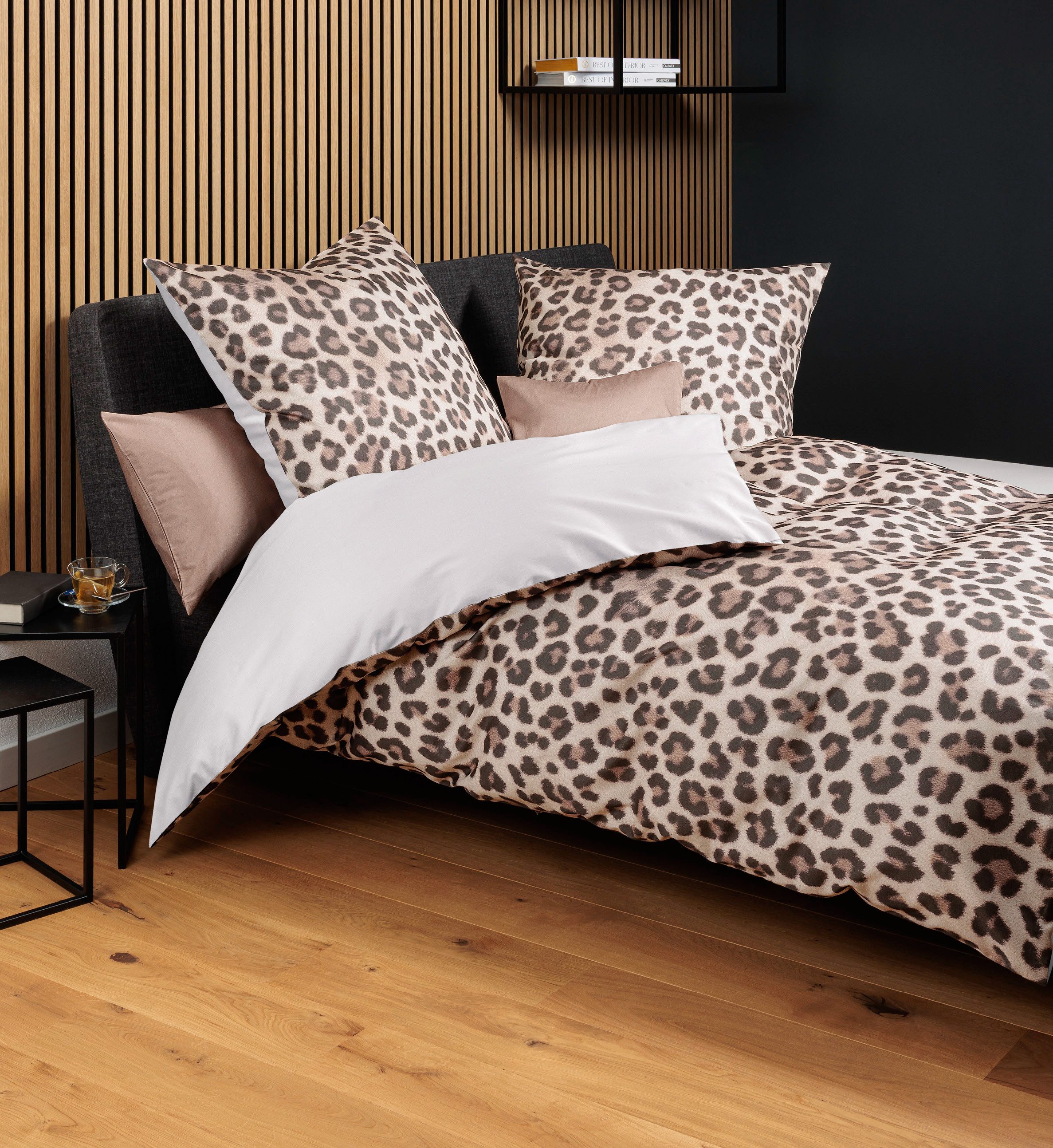 Janine Bettwäsche Mako-Baumwolle, Mako-Satin, 2 teilig, Leopardenmuster, We günstig online kaufen