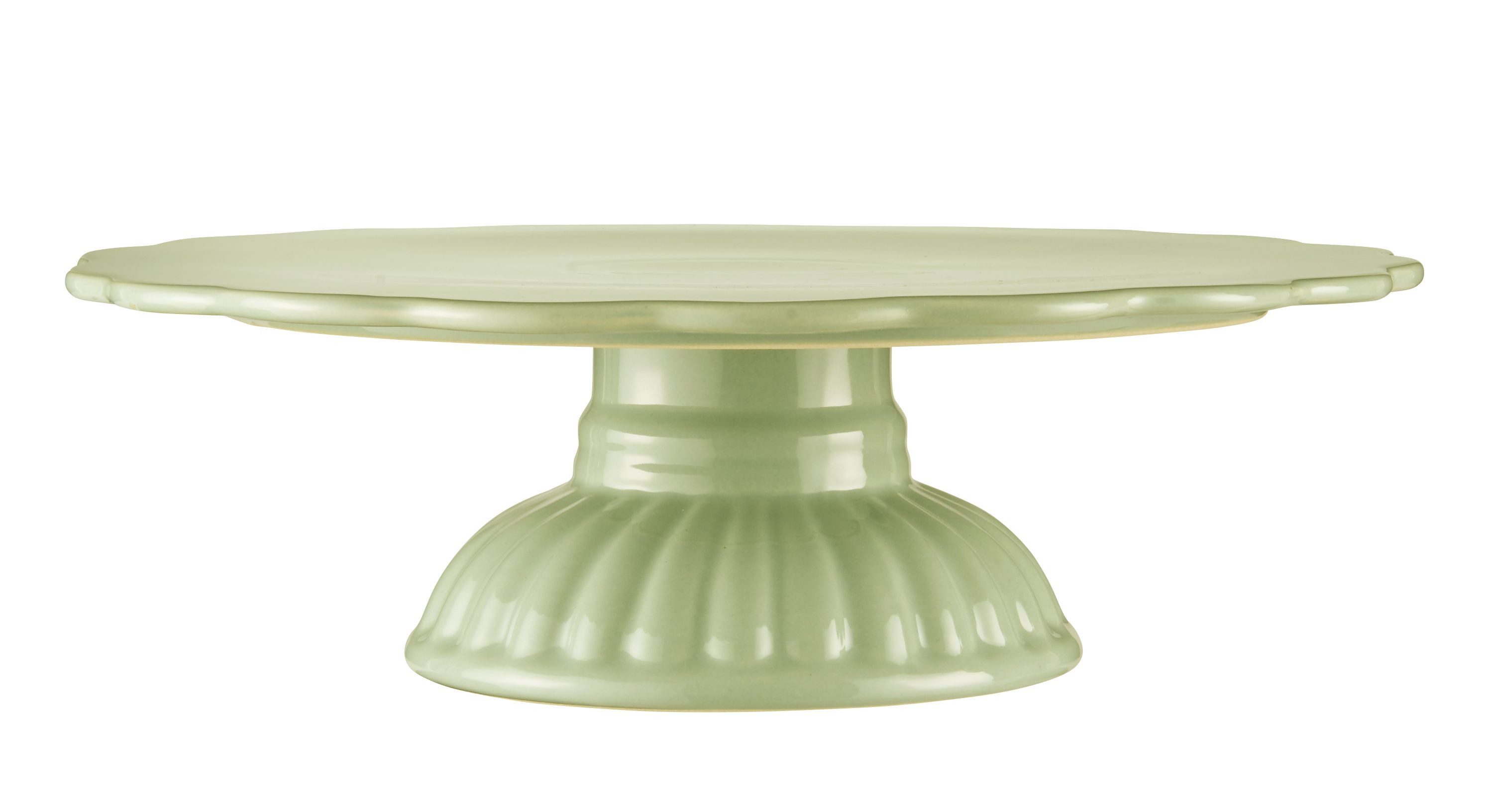 Ib Laursen Tortenplatte Tortenplatte Kuchenplatte Fuß Mynte Keramik Wasabi Grün Ib Laursen, Keramik