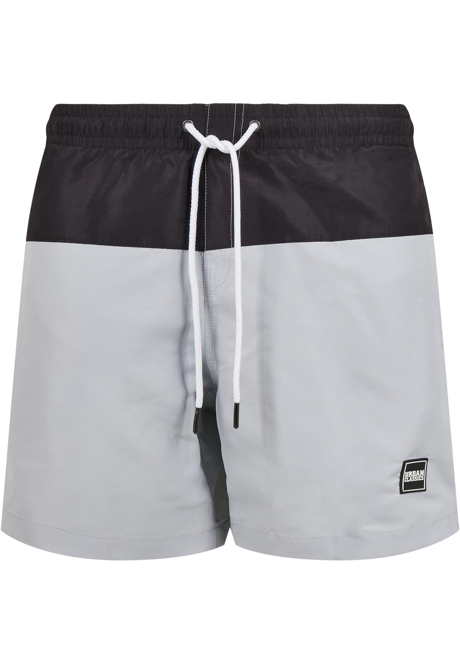 URBAN CLASSICS lightasphalt/black Shorts Badeshorts Swim Herren