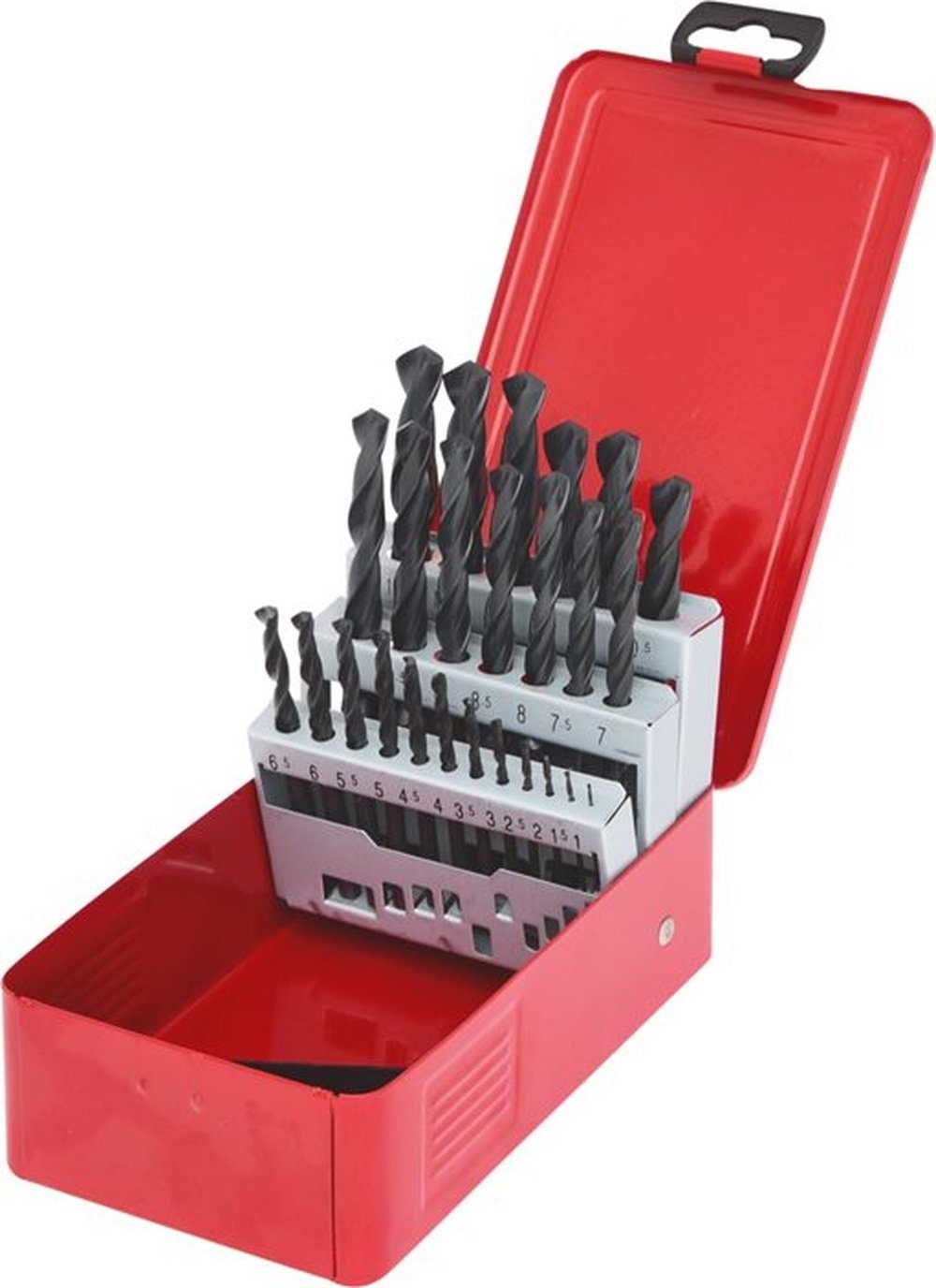 Spiralbohrer KS Tools 330.1613 HSS-R Spiralbohrer-Satz, Stahlblechkassette, 25-tlg.