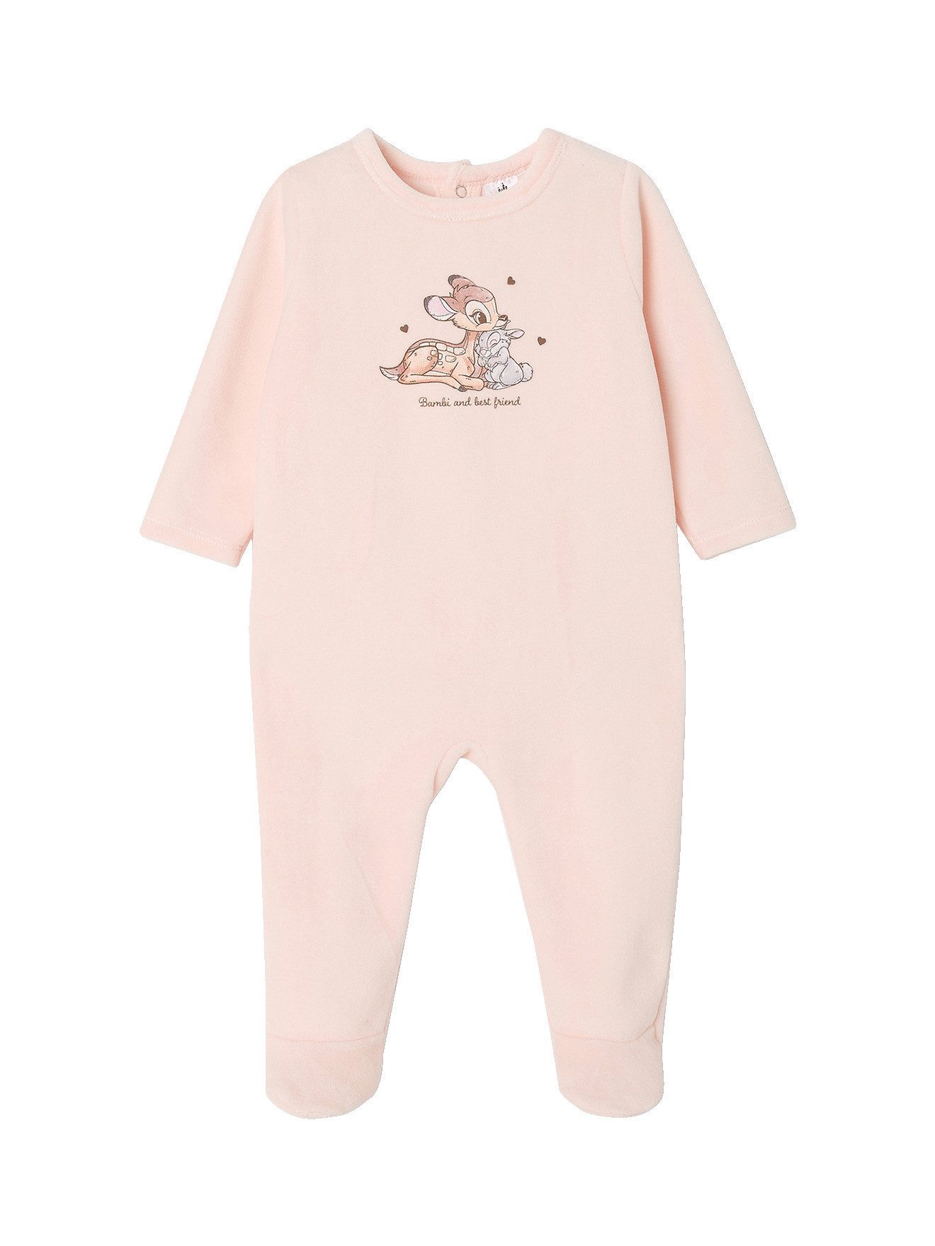 vertbaudet Schlafoverall Baby Samt-Strampler Disney Animals BAMBI – Bild 3 von 5